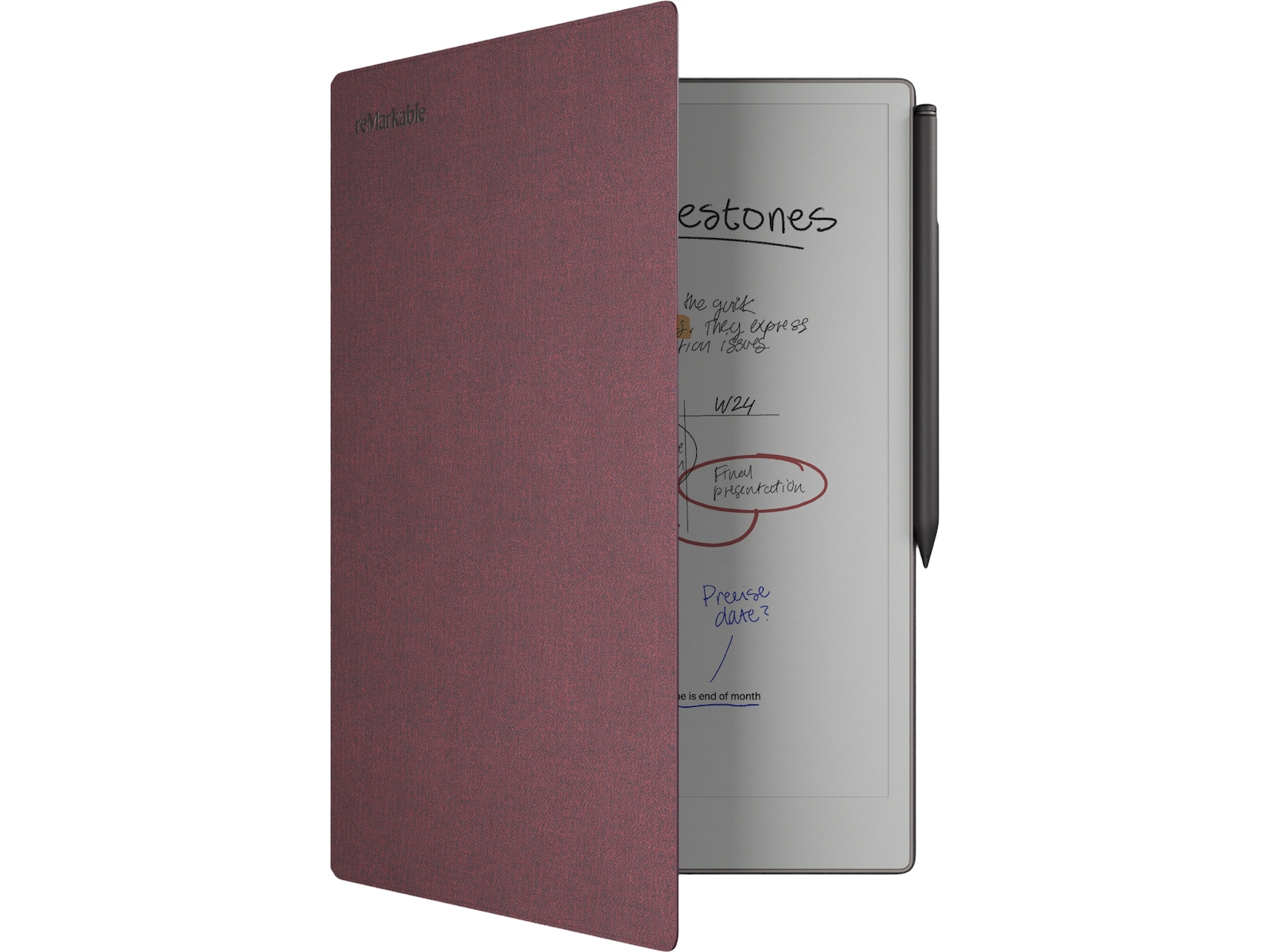 reMarkable Paper Pro Book Folio (burgunder) Tilbehør til digitale notatblokker
