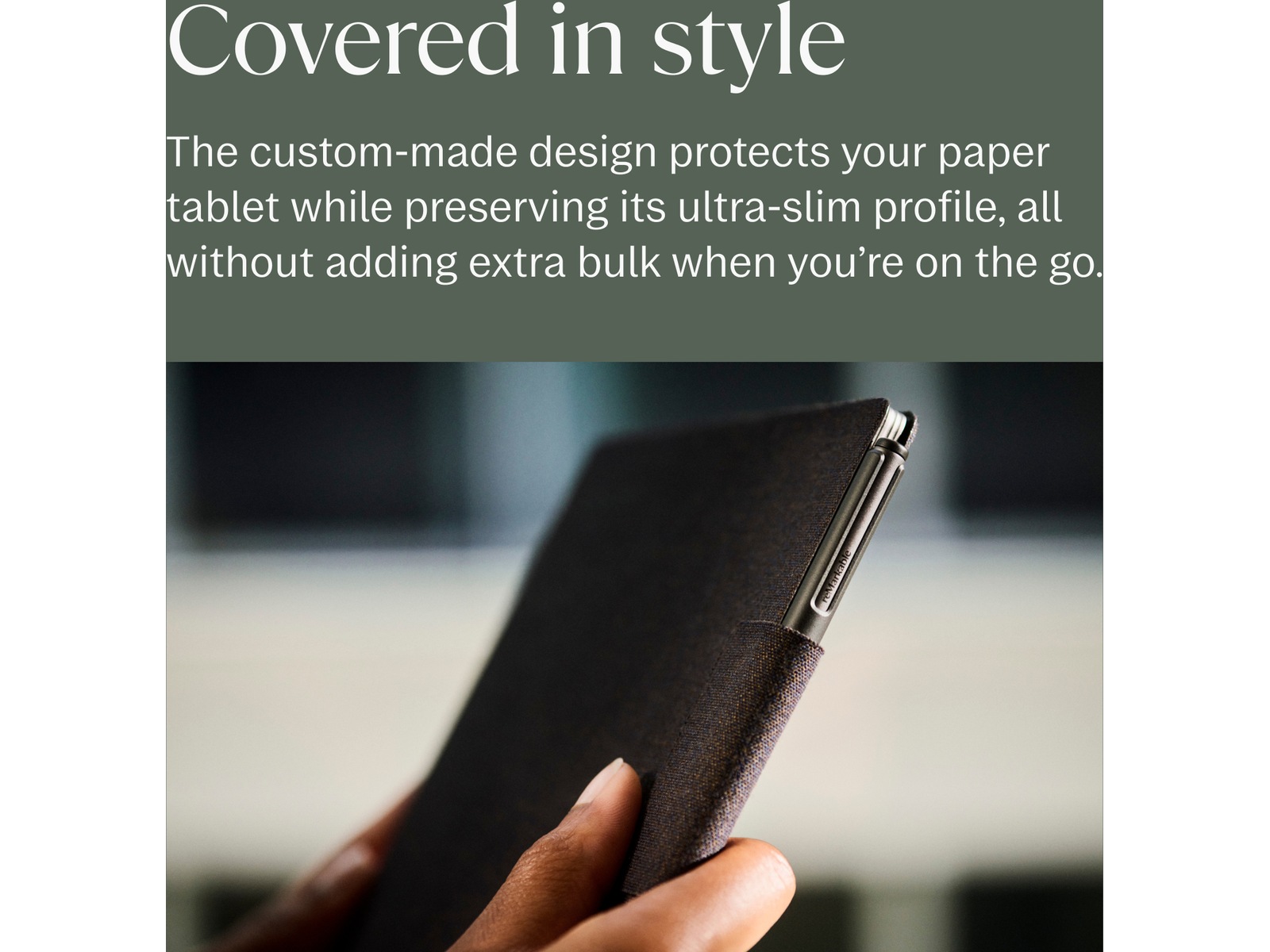 reMarkable Paper Pro Book Folio (grå) Tilbehør til digitale notatblokker