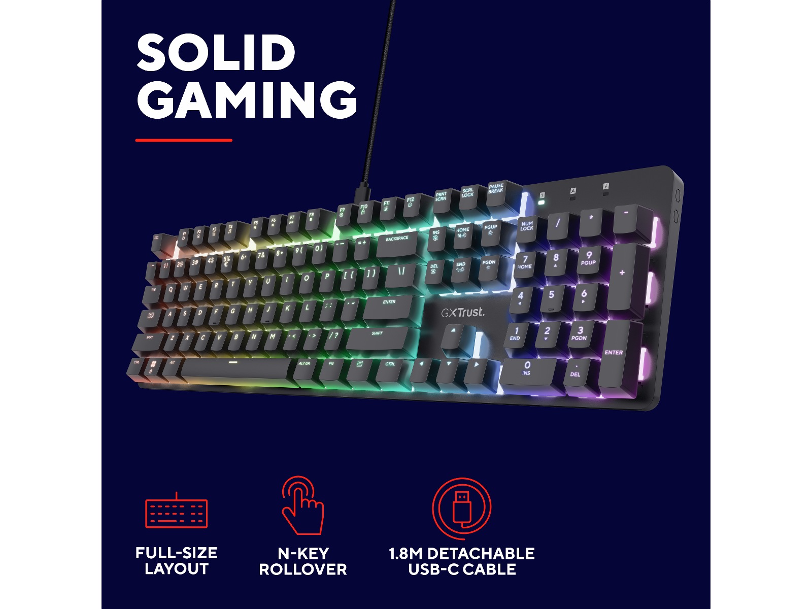 Trust GXT 871 Zora Mekanisk Gamingtastatur Gamingtastatur