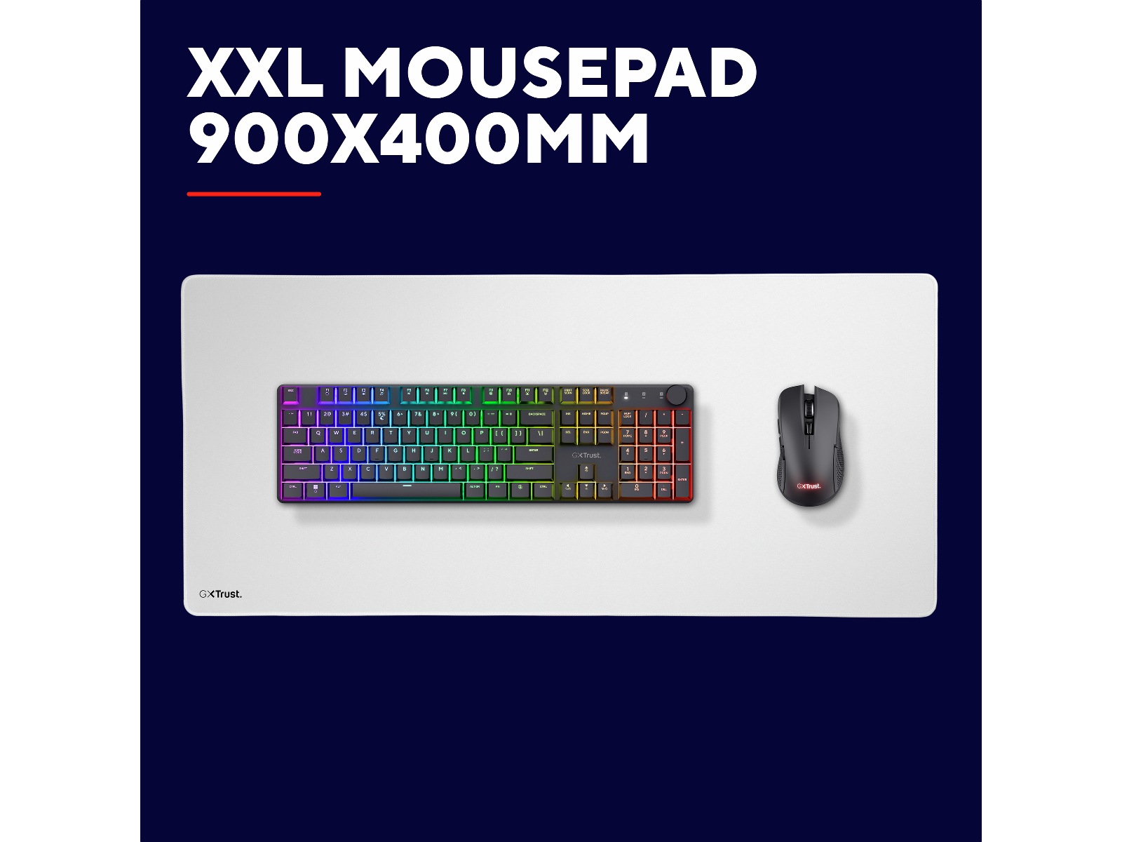 Trust GXT 759 XXL Gamingmusematte (hvit) Gamingmusematte