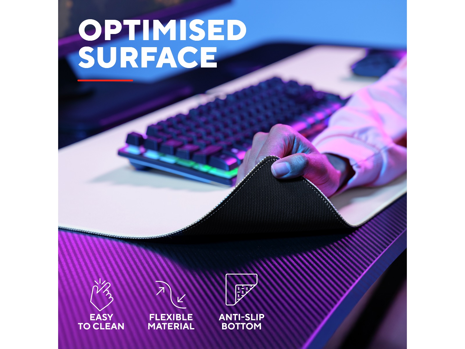 Trust GXT 759 XXL Gamingmusematte (hvit) Gamingmusematte