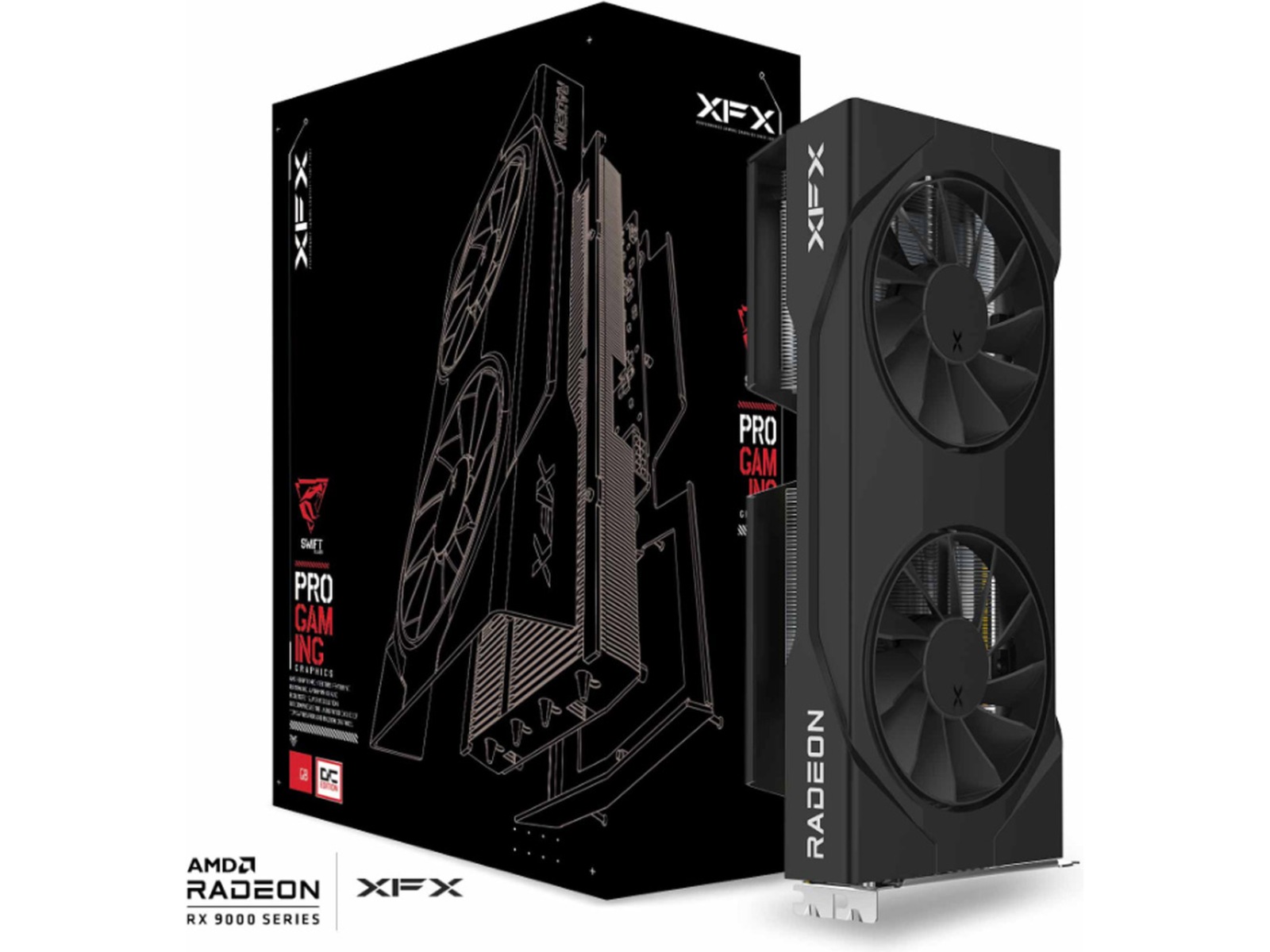 XFX Swift AMD Radeon RX 9060 XT OC Gaming Skjermkort