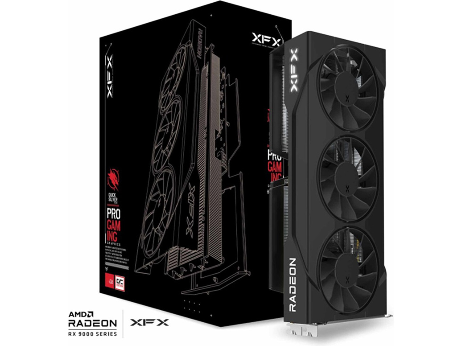 XFX Swift AMD Radeon RX 9060 XT OC Triple Fan Gaming Skjermkort