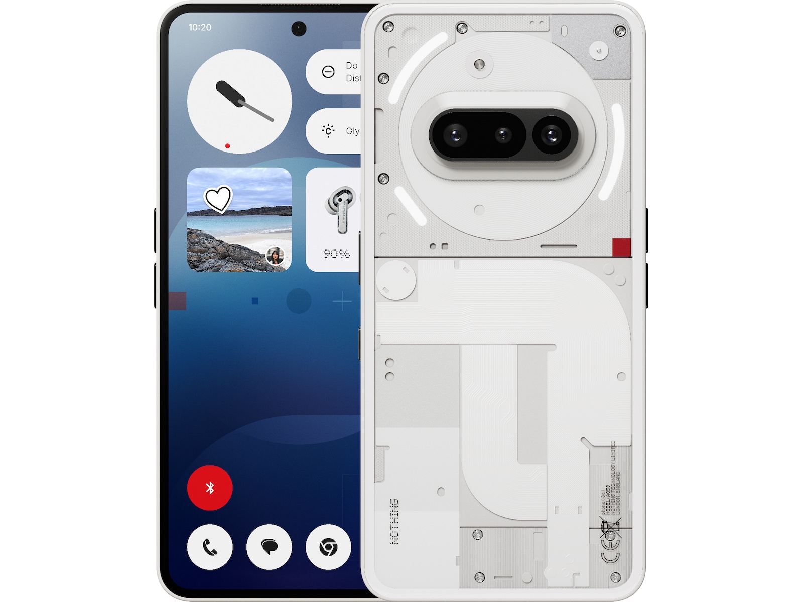 Nothing Phone (3a) 128GB (hvit) Mobiltelefoner