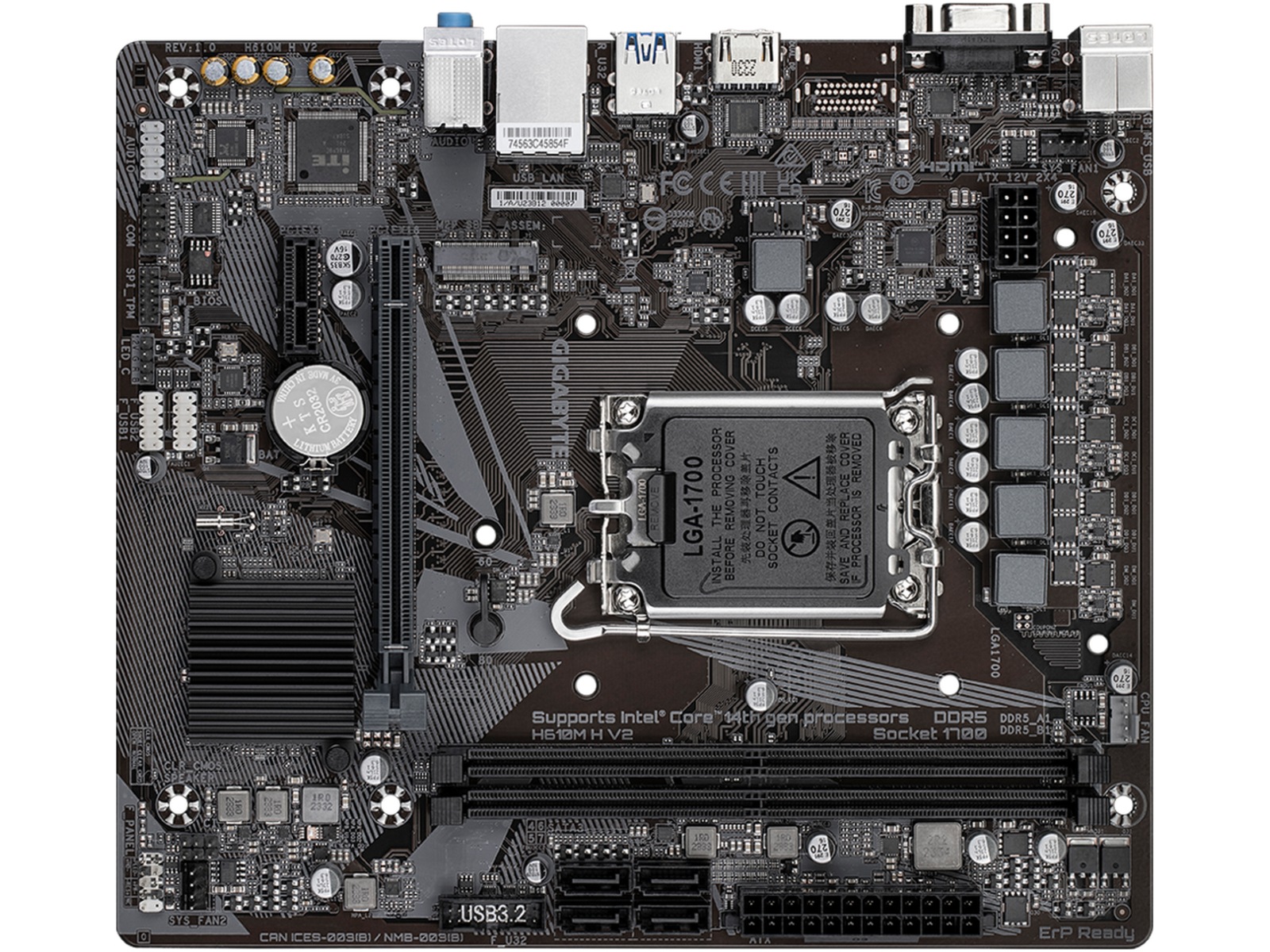 Gigabyte H610M H V2 Hovedkort Intel Socket