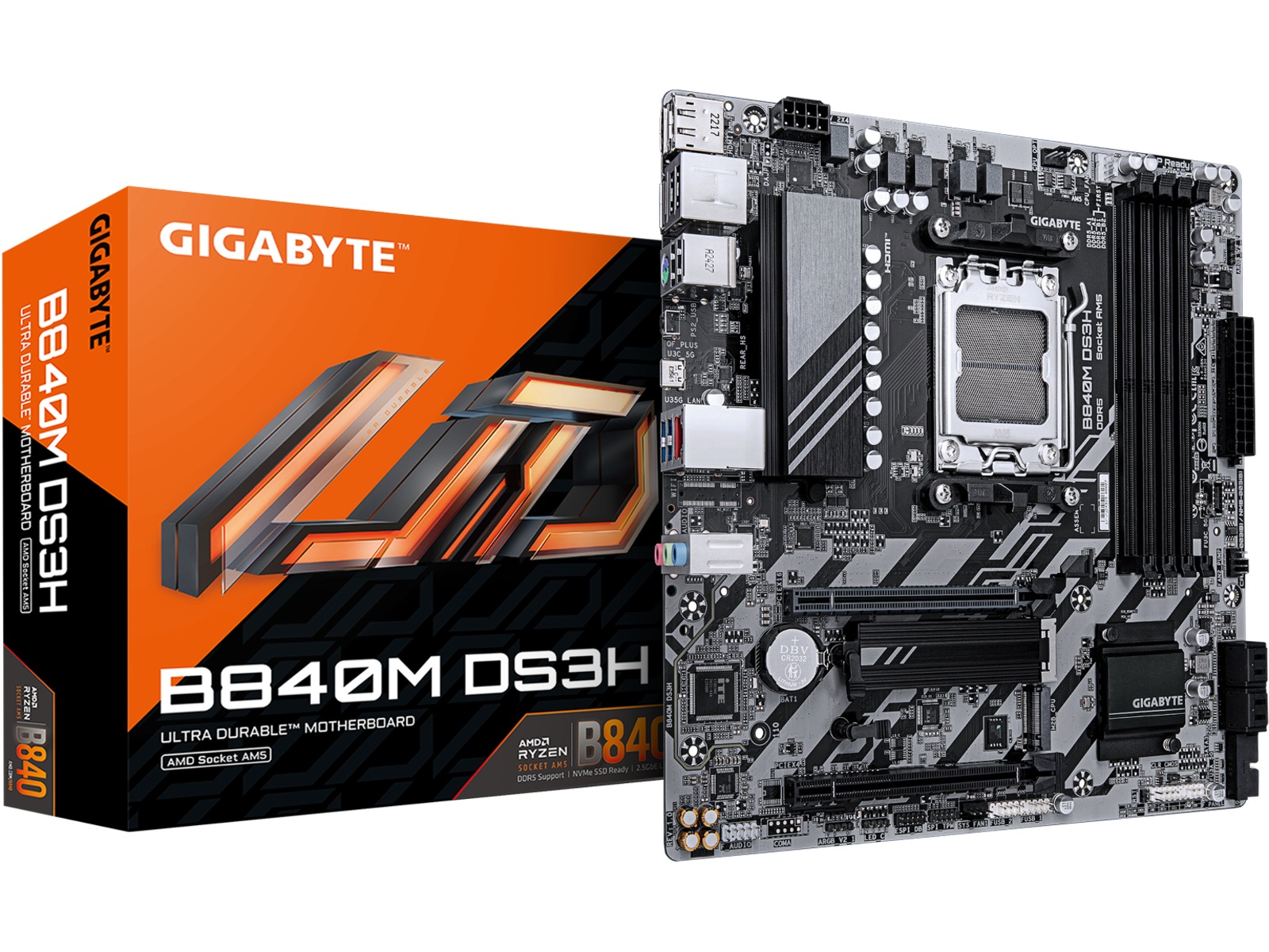 Gigabyte B840M DS3H Hovedkort AMD Socket