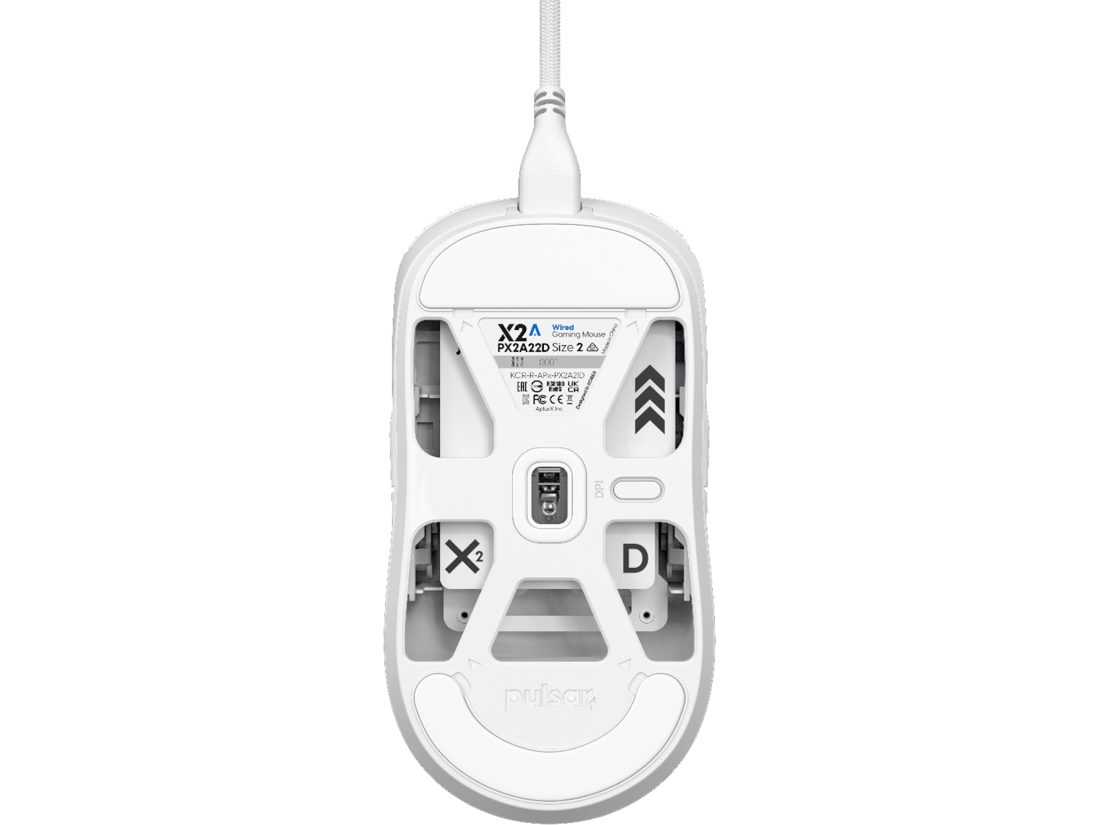 Pulsar X2A Gamingmus (hvit) Gamingmus