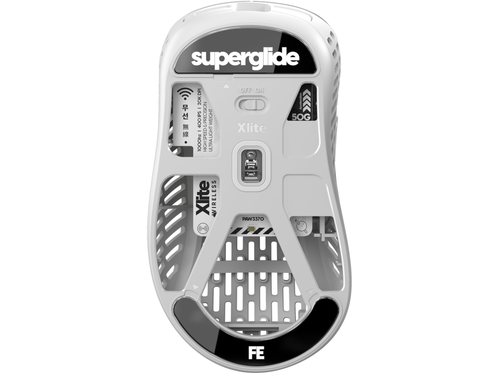 Pulsar Superglide Type-C Xlite Series (sort) Tilbehør til gaming- tastatur og mus