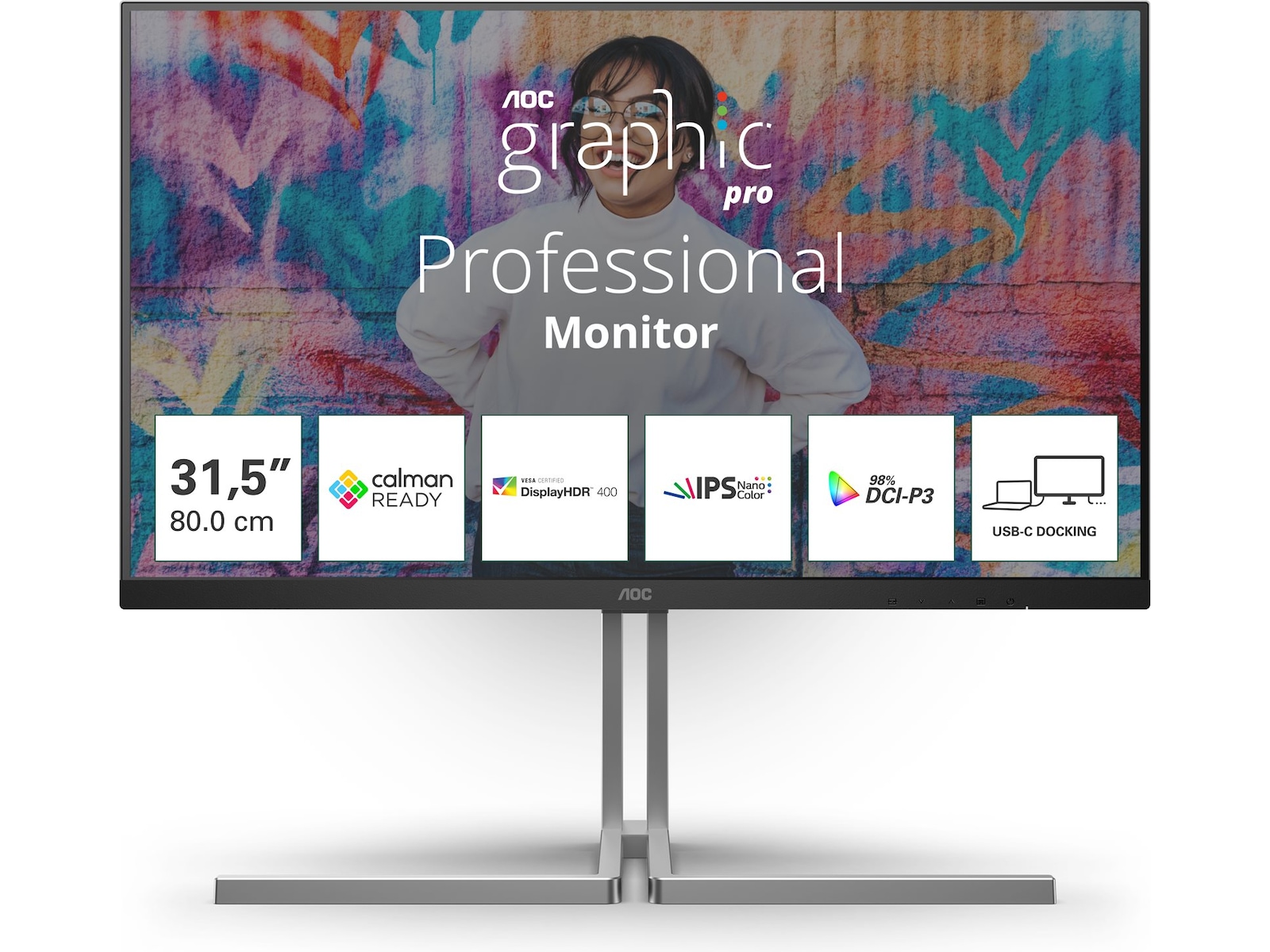 AOC 32" 4K skjerm U32U3CV Skjermer