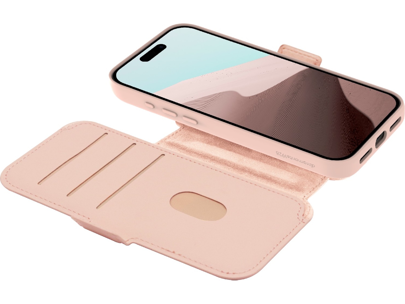 dbramante1928 iPhone 17 Pro Max Lynge 2-i-1 Lommebokdeksel (pink sand) Mobildeksel