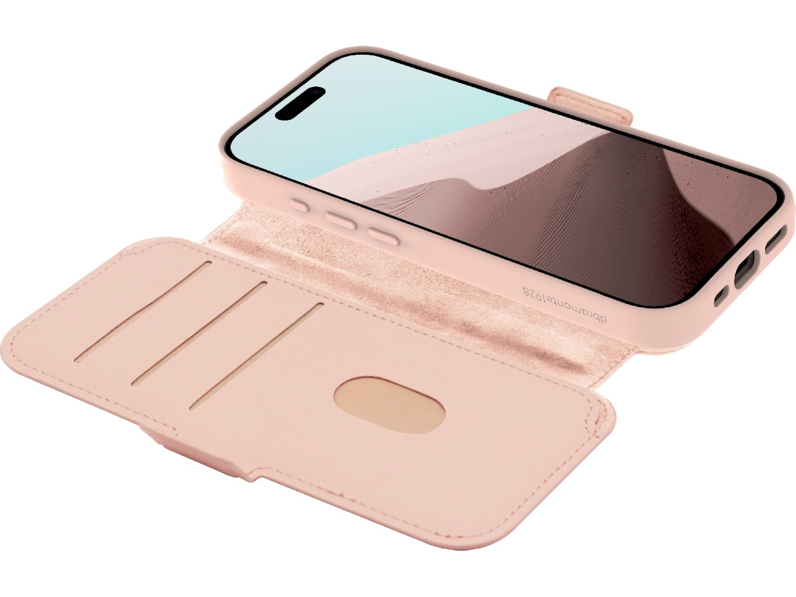 dbramante1928 iPhone 17 Lynge 2-i-1 Lommebokdeksel (pink sand) Mobildeksel