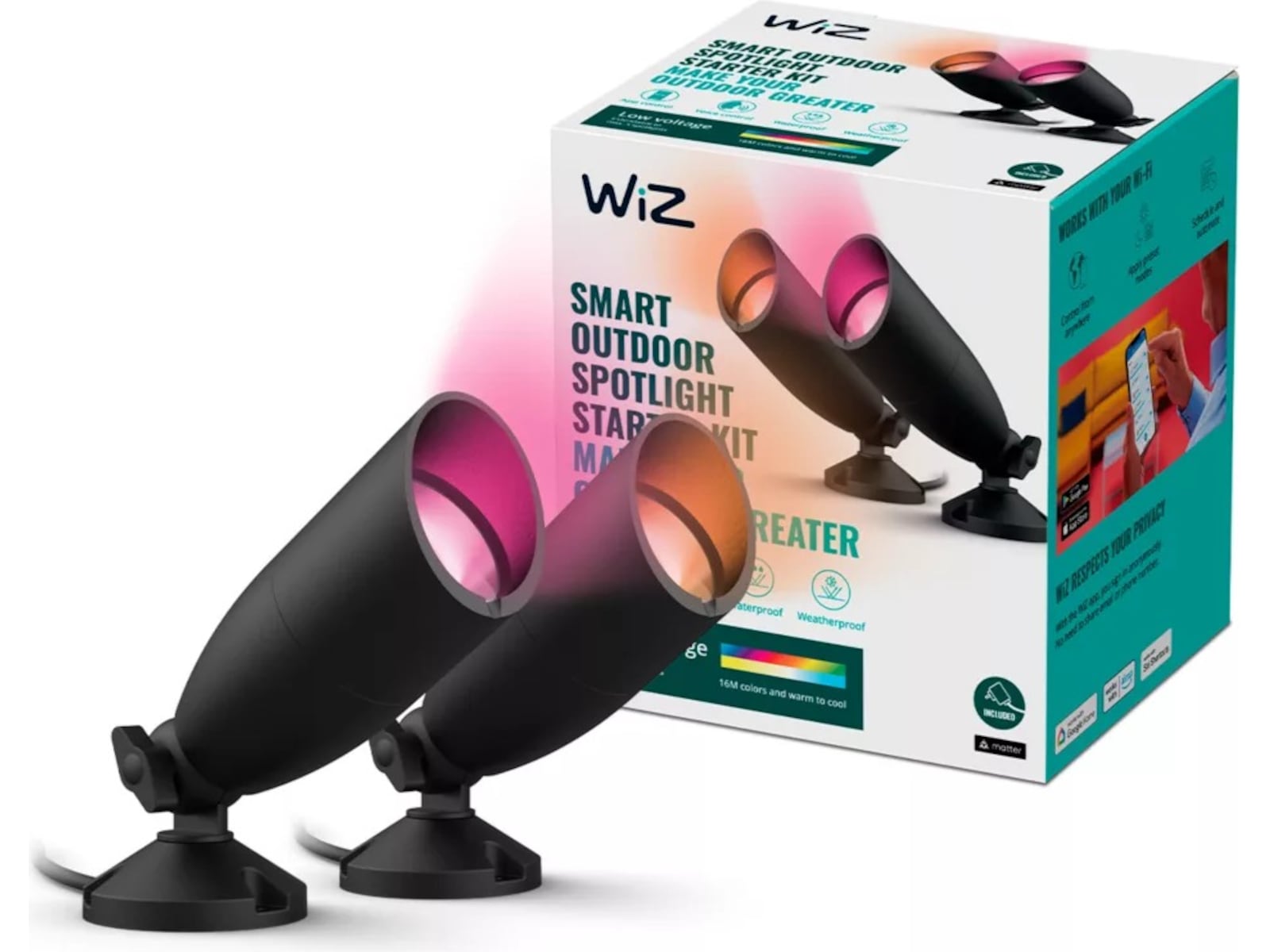 WiZ utendørs 12V bakkespot startsett Gulvlampe