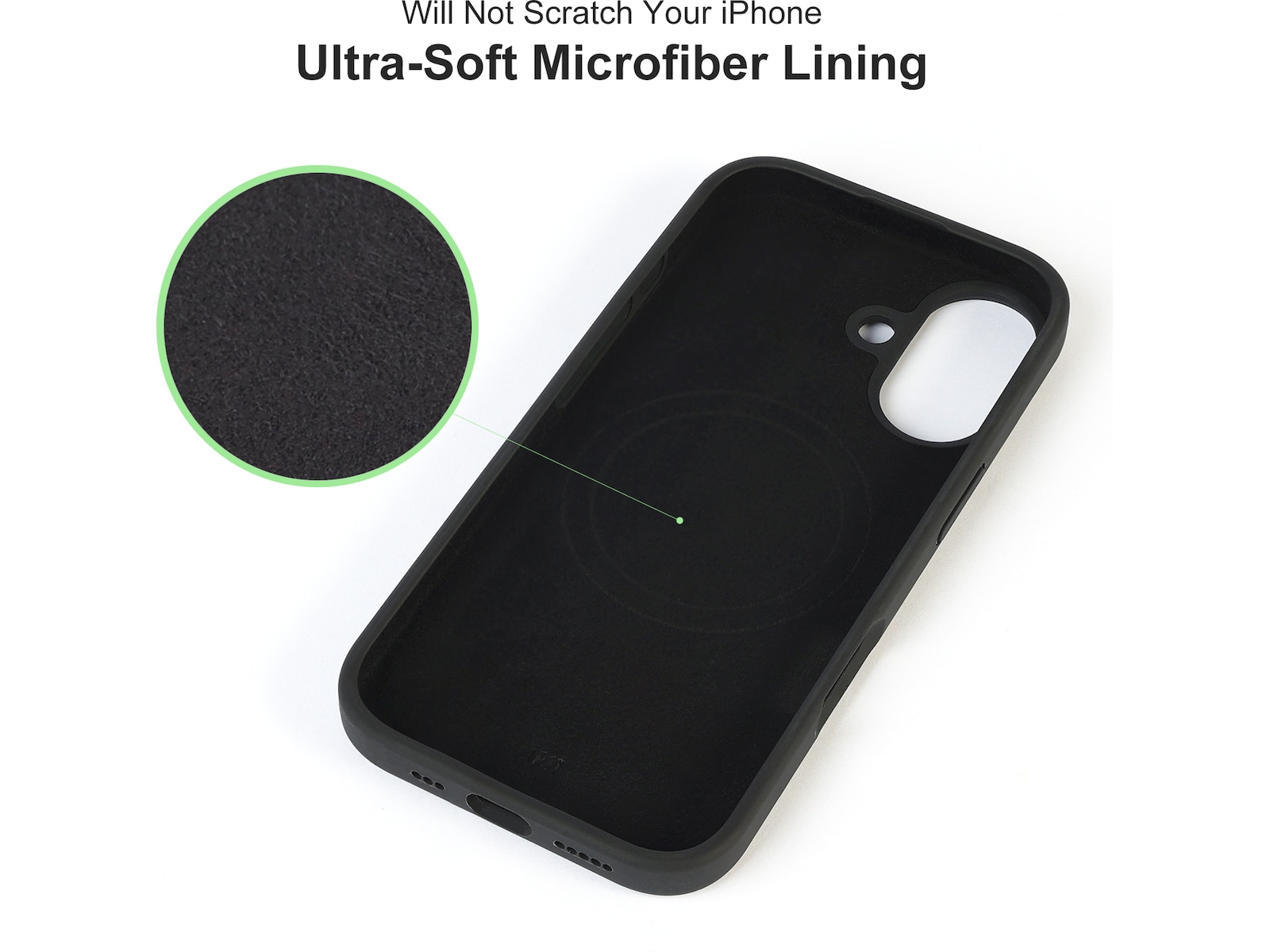 iiglo iPhone 17 Magnetic Silikondeksel (sort) Mobildeksel