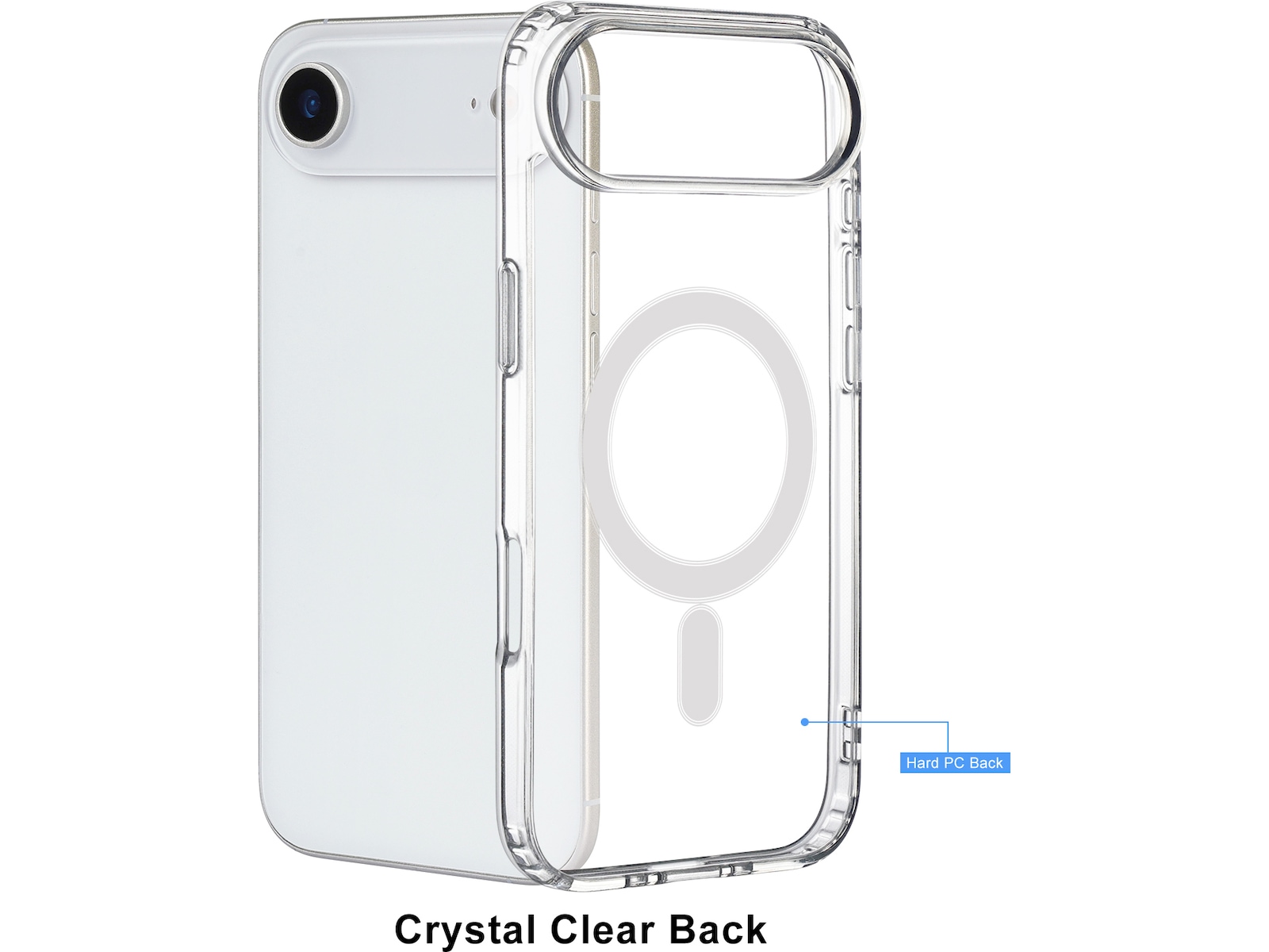 iiglo iPhone Air Magnetic Silikondeksel (gjennomsiktig) Mobildeksel