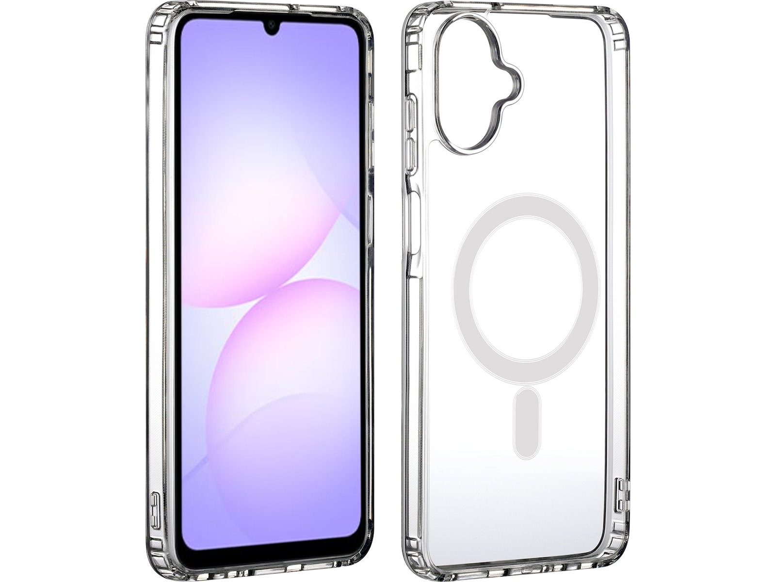 iiglo Galaxy A07 Magnetic Silikondeksel (gjennomsiktig) Mobildeksel