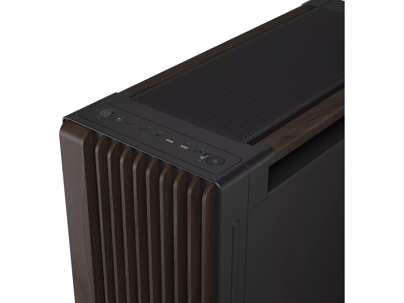 Asus PA602 PROART Walnut Wood Metal PWM Modern Mid Tower (sort) Mini/Micro/Nano tower