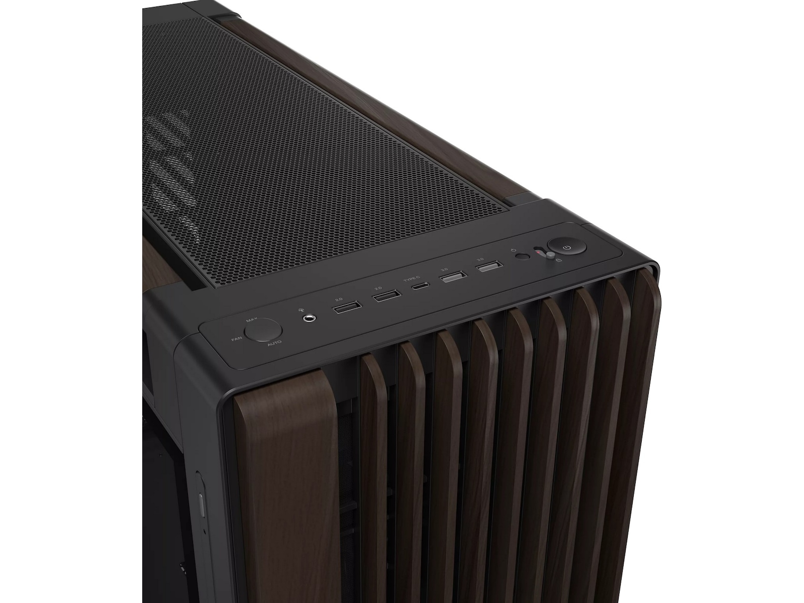 Asus PA602 PROART Walnut Wood TG PWM Modern Mid Tower (sort) Mini/Micro/Nano tower
