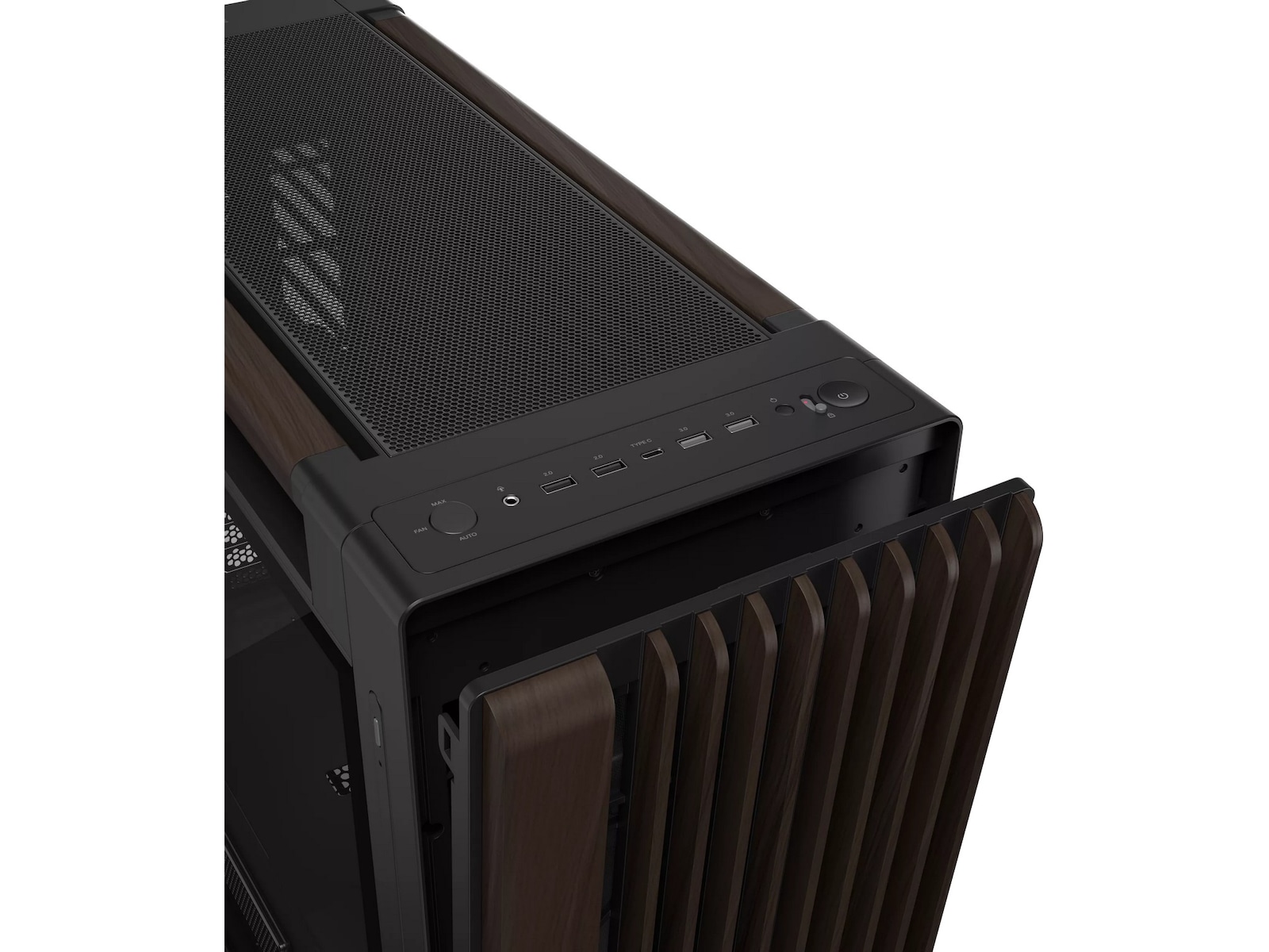 Asus PA602 PROART Walnut Wood TG PWM Modern Mid Tower (sort) Mini/Micro/Nano tower