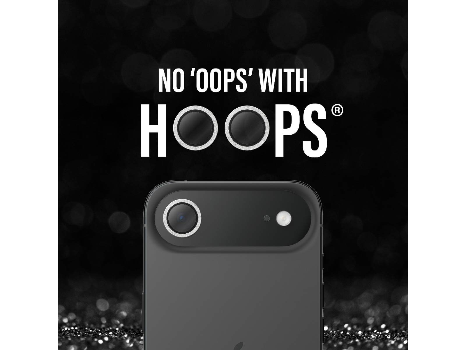 PanzerGlass iPhone Air Hoops Linsebeskytter (glitter silver) Skjermbeskytter