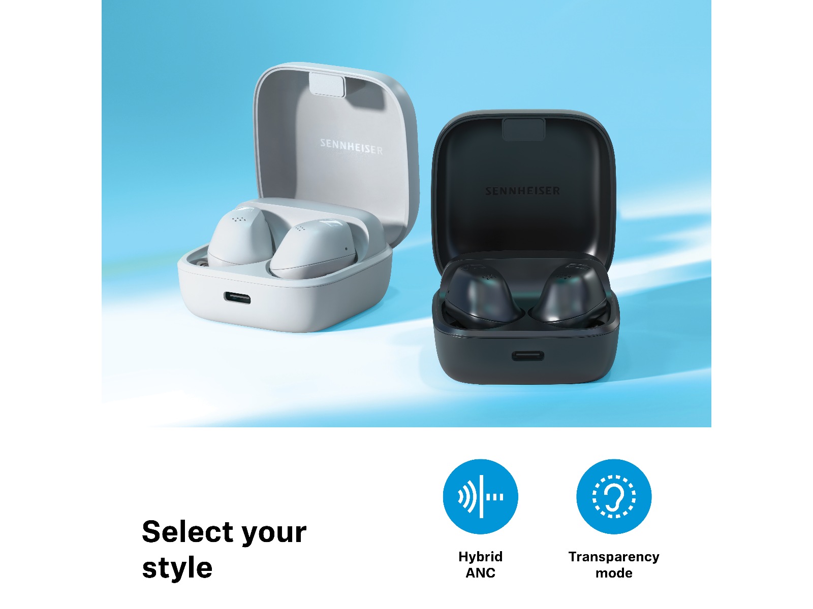 Sennheiser Accentum True Wireless trådløse ørepropper, In-ear (hvit) Ørepropper