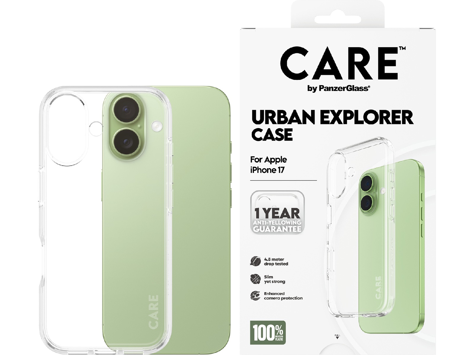 PanzerGlass CARE iPhone 17 Urban Explorer deksel (gjennomsiktig) Mobildeksel