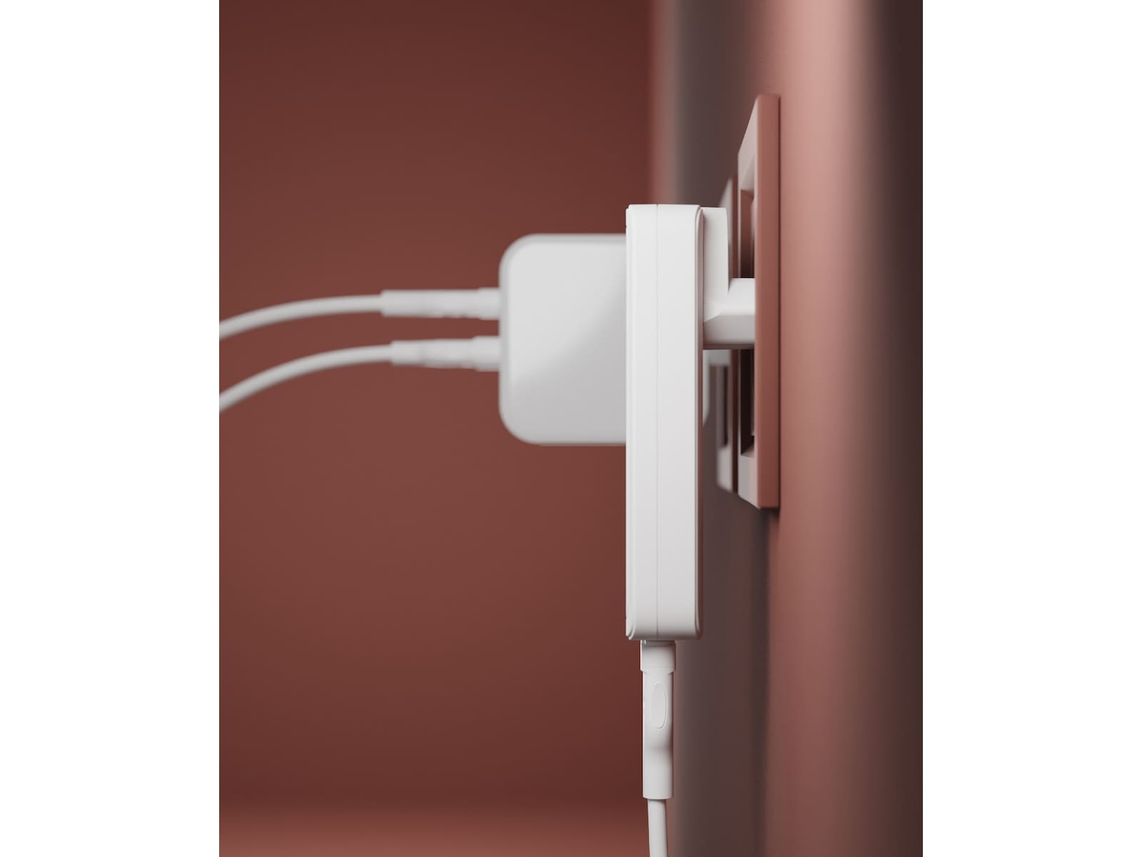 dbramante1928 re-charge Pro EU/US Slim Vegglader (hvit) Mobilladere