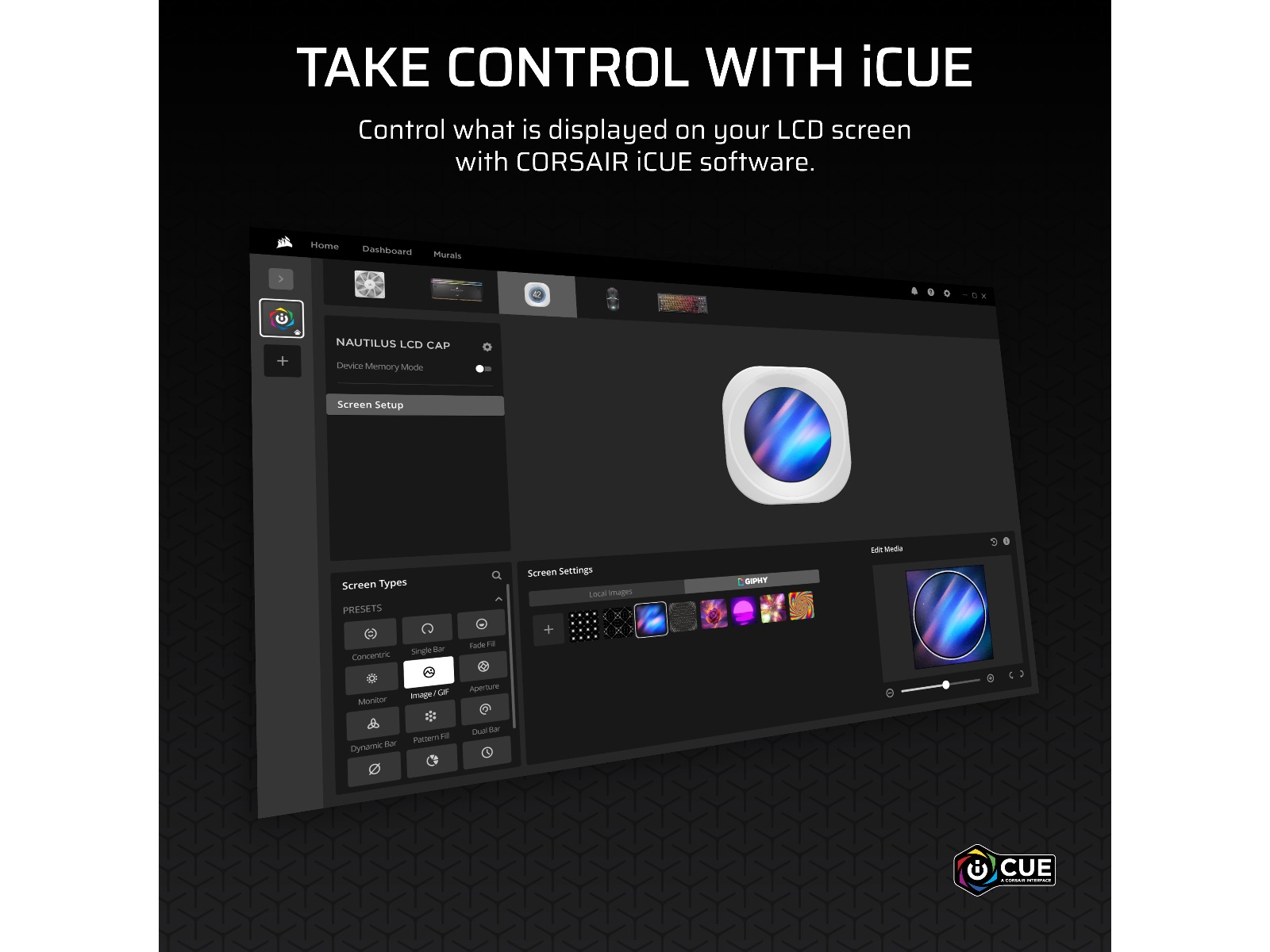 Corsair Nautilus 360 RS LCD Kjøler (hvit) CPU - Vannkjøling