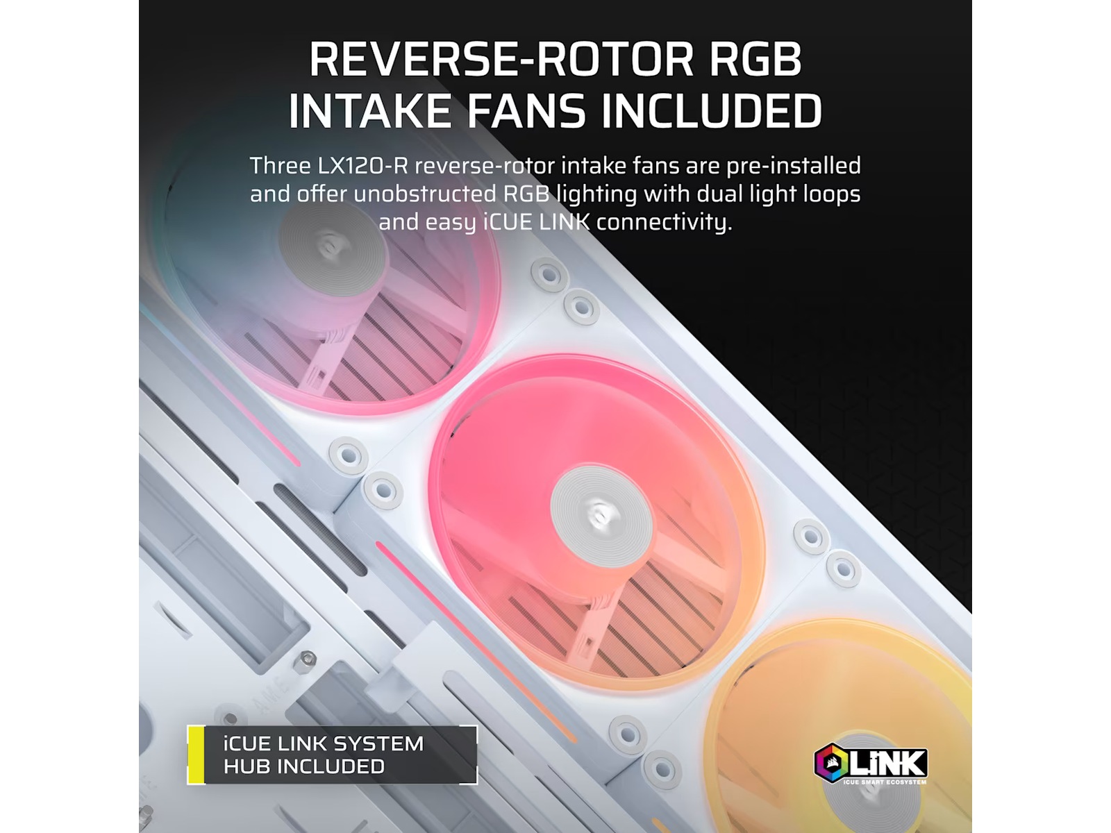 Corsair FRAME 4500X LX-R RGB Mid Tower (hvit) Midi tower