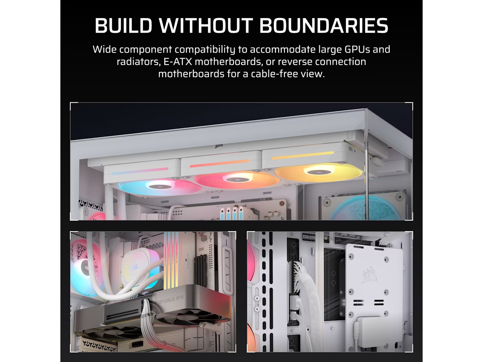Corsair 3500X LXR LINK Mid Tower (hvit) Midi tower