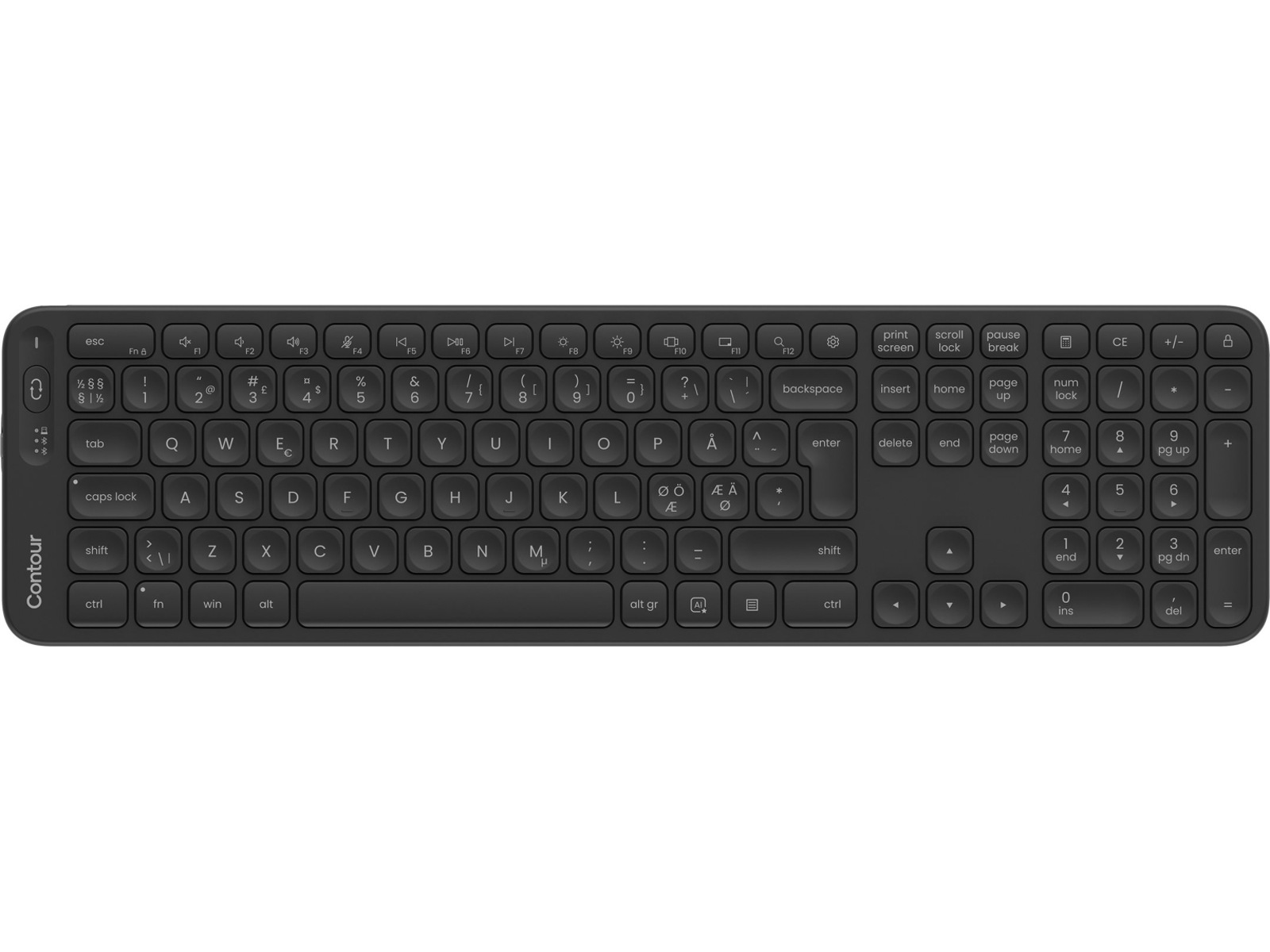 Contour Balance Full-Size Trådløst Tastatur Ergonomi