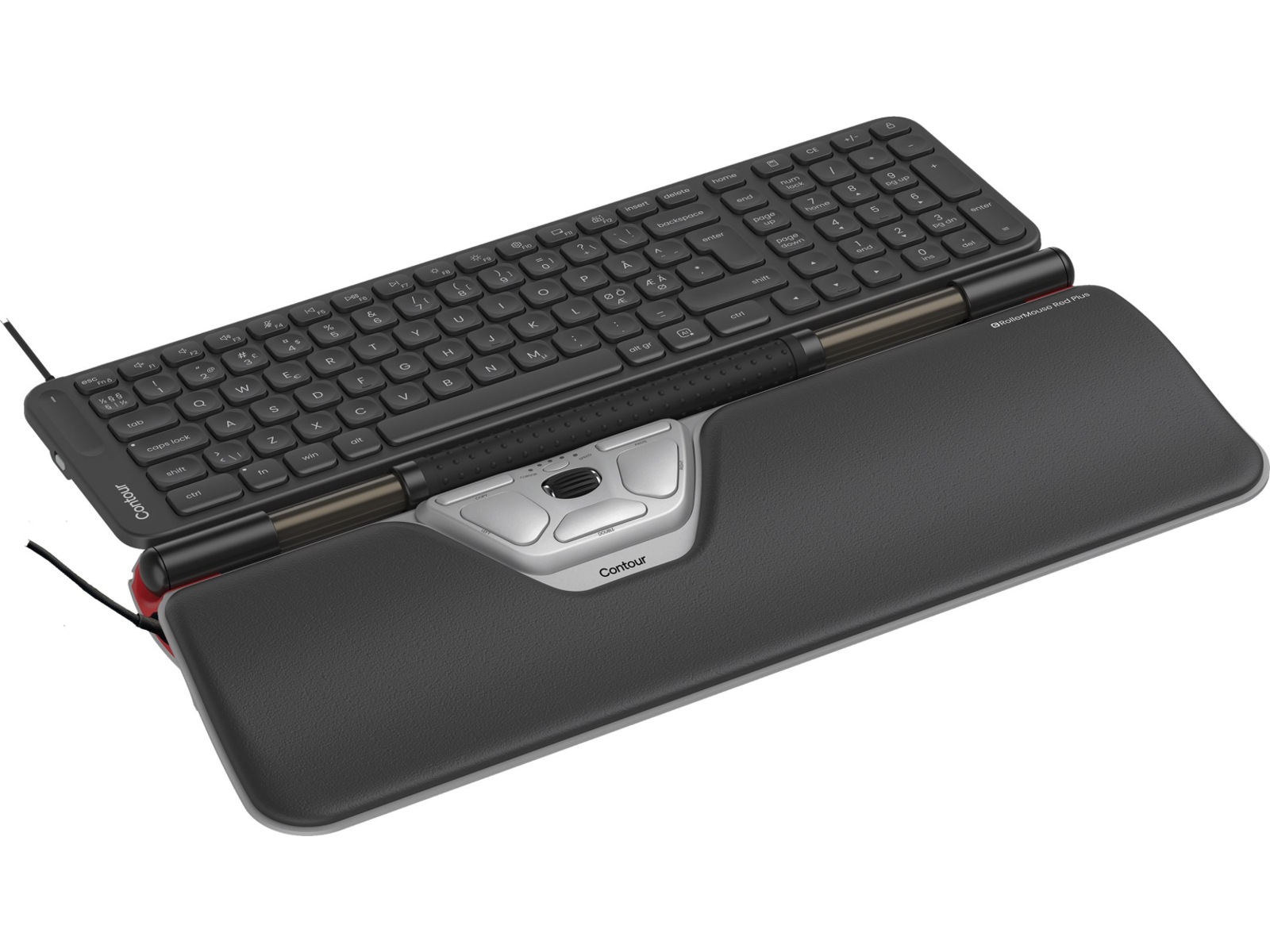 Contour Balance Mid-Size Rollermouse Red Combo Kablet Ergonomi