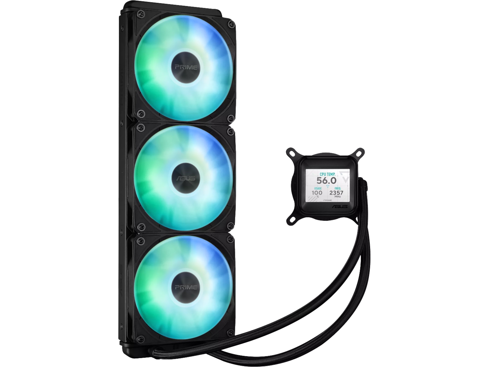 Asus Prime LC 360 ARGB LCD Kjøler (sort) CPU - Vannkjøling