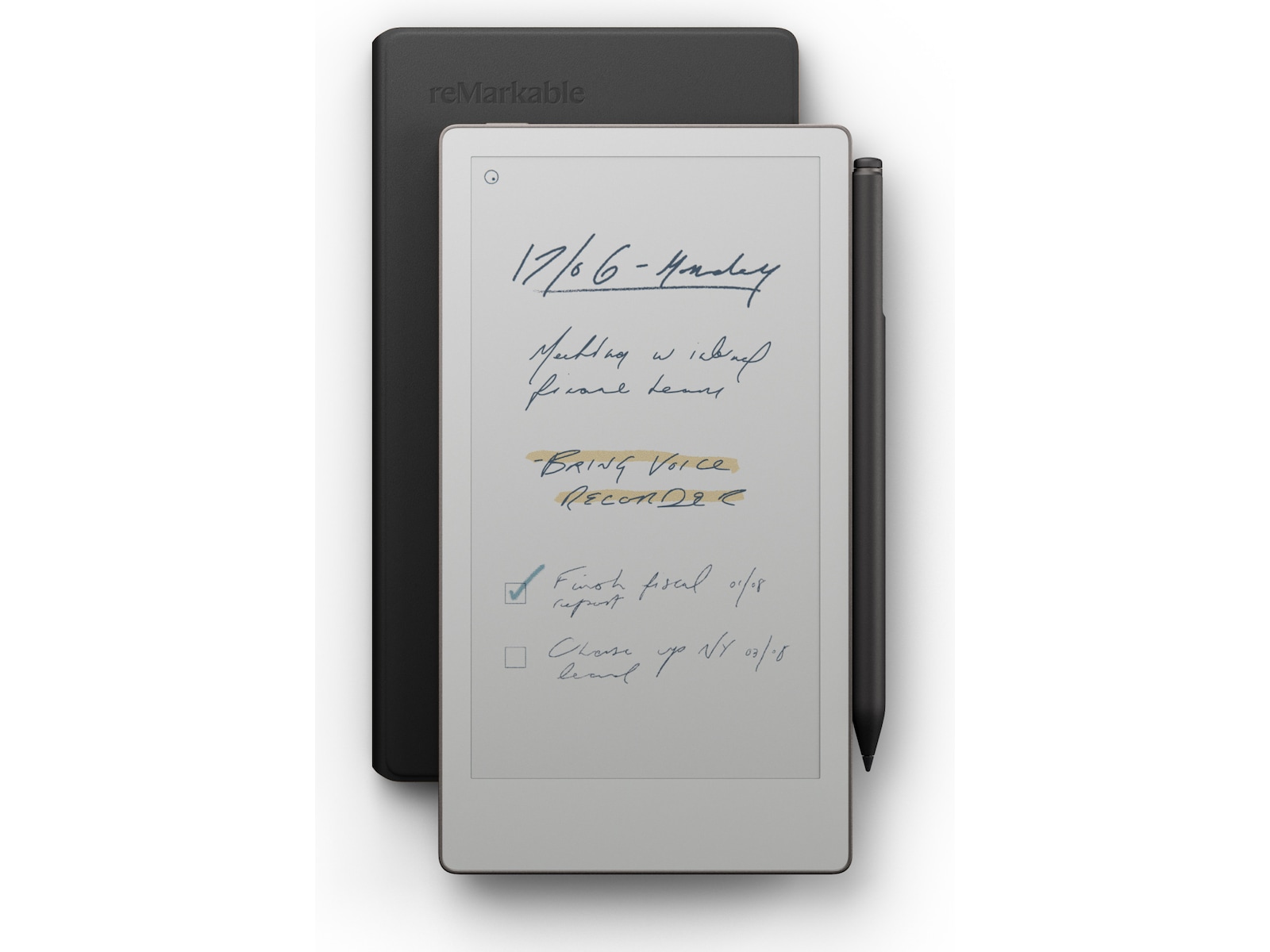reMarkable Paper Pro 7.3" inkl. Marker Plus & Book Folio (sort skinn) Digitale notatblokker