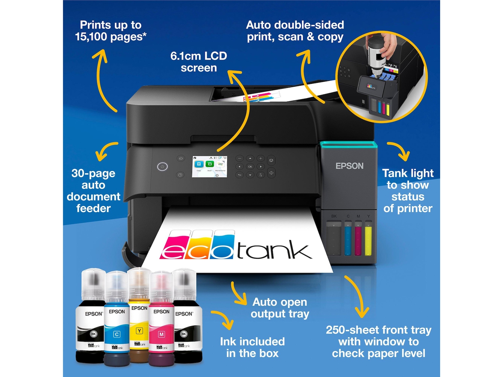 Epson EcoTank ET-3950 blekkskriver Skrivere