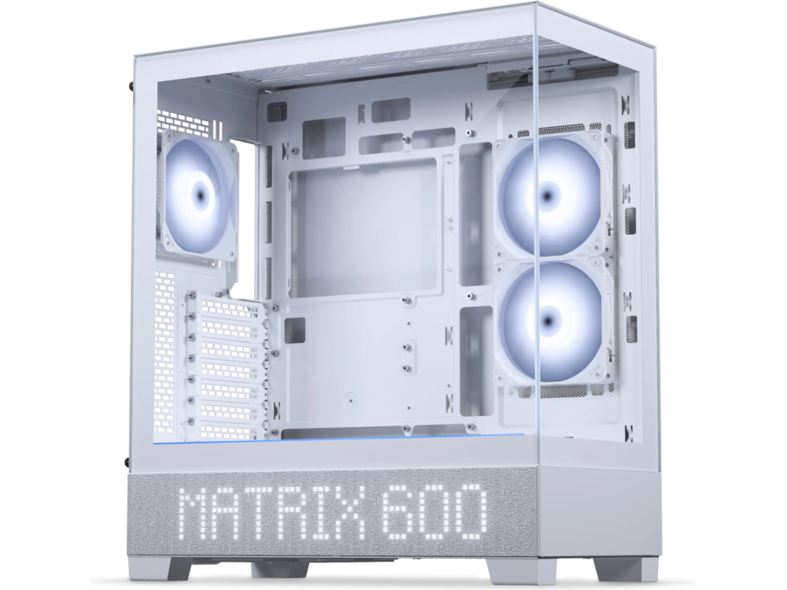 Phanteks XT View Matrix Mid Tower (hvit) E-ATX/ATX/Micro-ATX/Mini-ITX, herdet glass