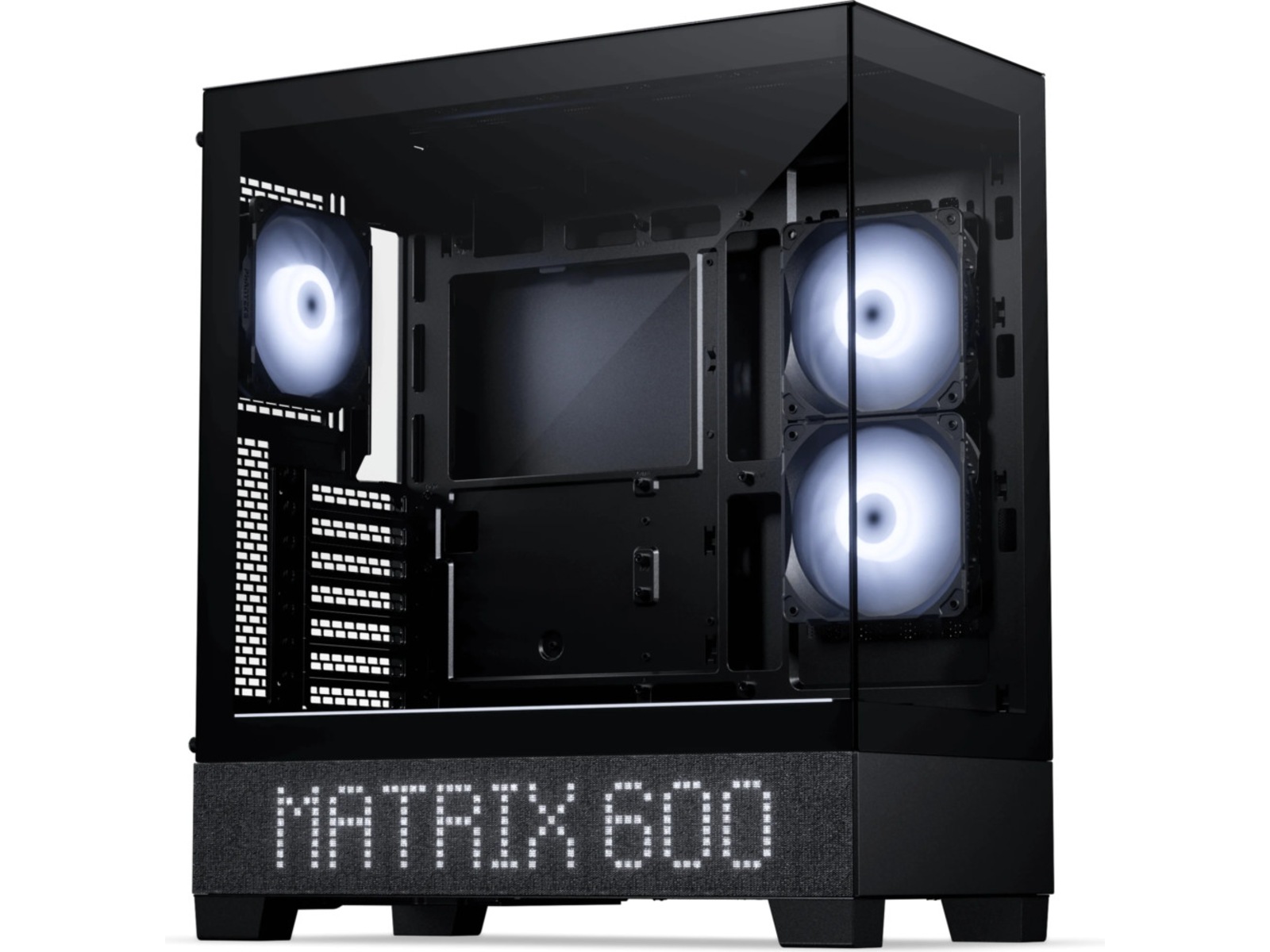 Phanteks XT View Matrix Mid Tower (sort) E-ATX/ATX/Micro-ATX/Mini-ITX, herdet glass