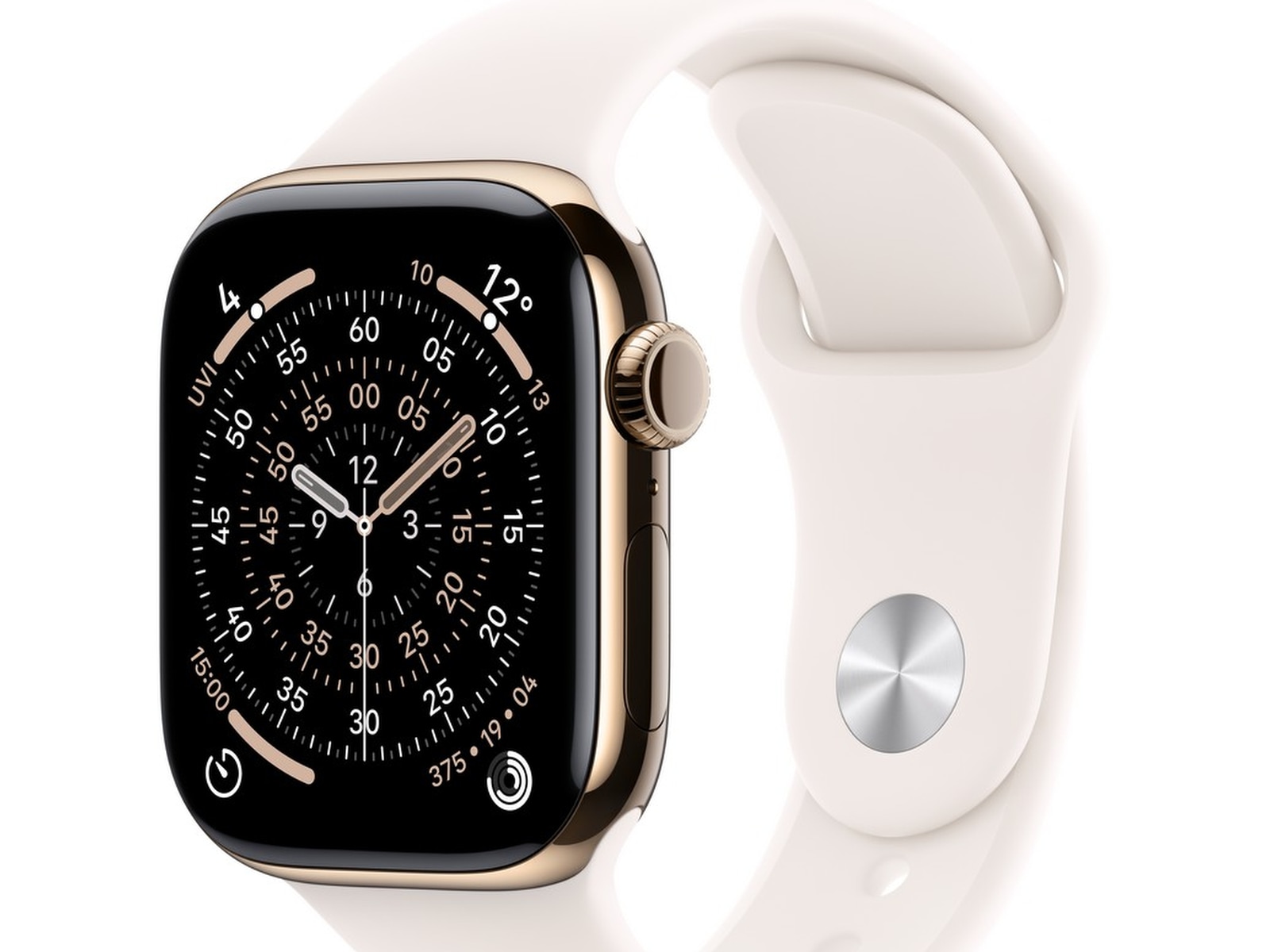 Apple Watch Series 11 GPS + LTE 42mm Titan (gullfarget) Smartklokker