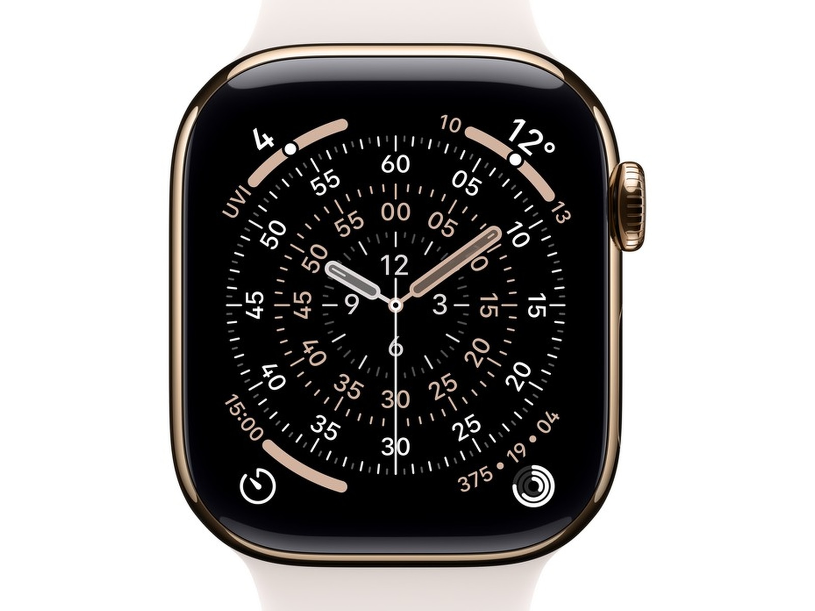 Apple Watch Series 11 GPS + LTE 46mm Titan (gullfarget) Smartklokker