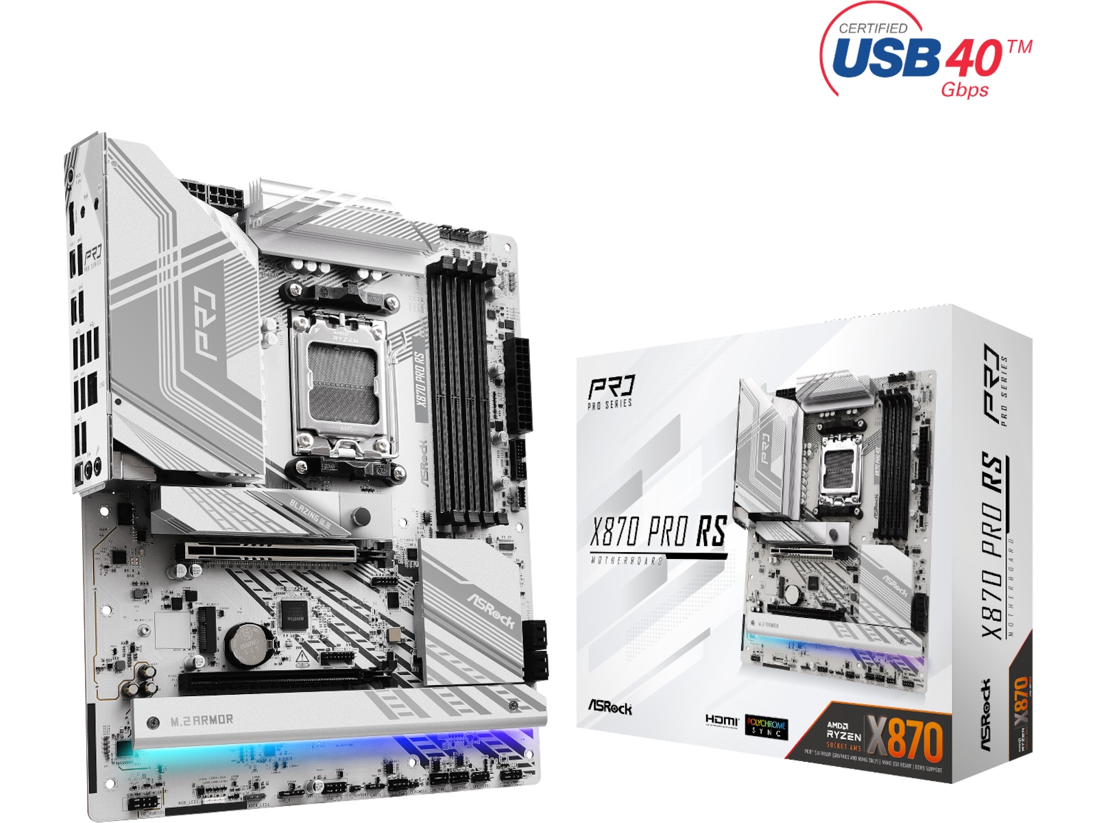 ASRock X870 Pro RS Hovedkort -B-Grade Demo hovedkort