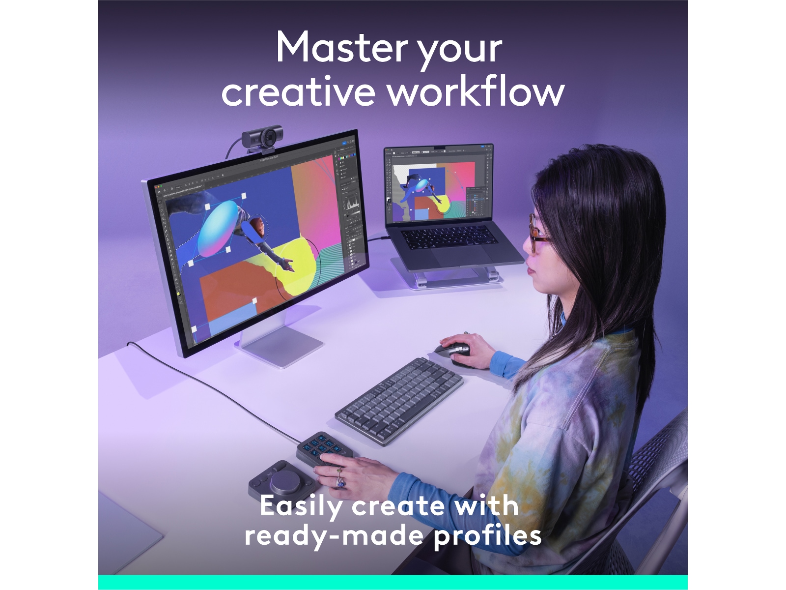 Logitech MX Creative Console (sort) Tastatur