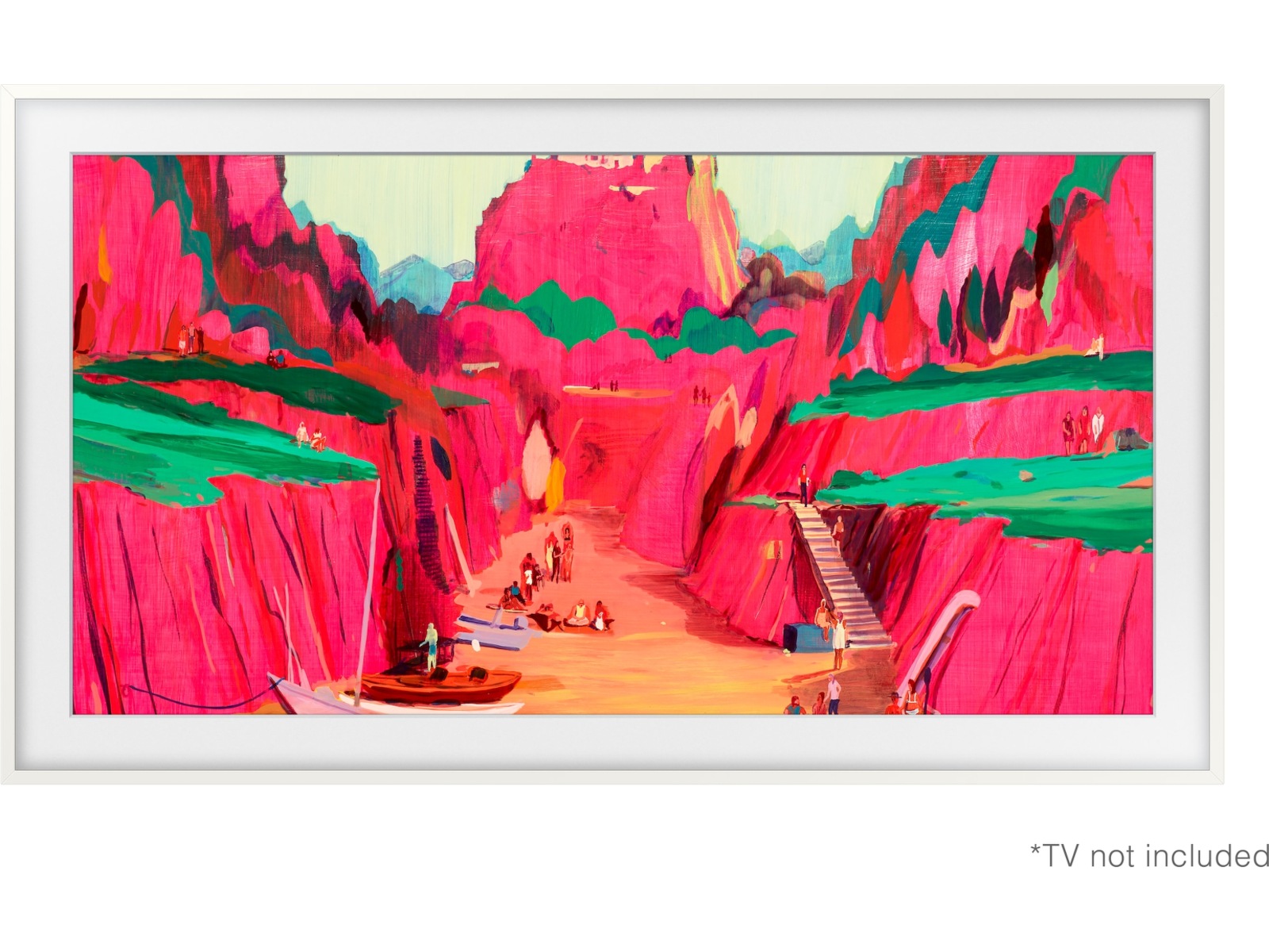 Samsung 75" ramme til The Frame og The Frame Pro (2021-2025, Hvit) TV-ramme & tilbehør