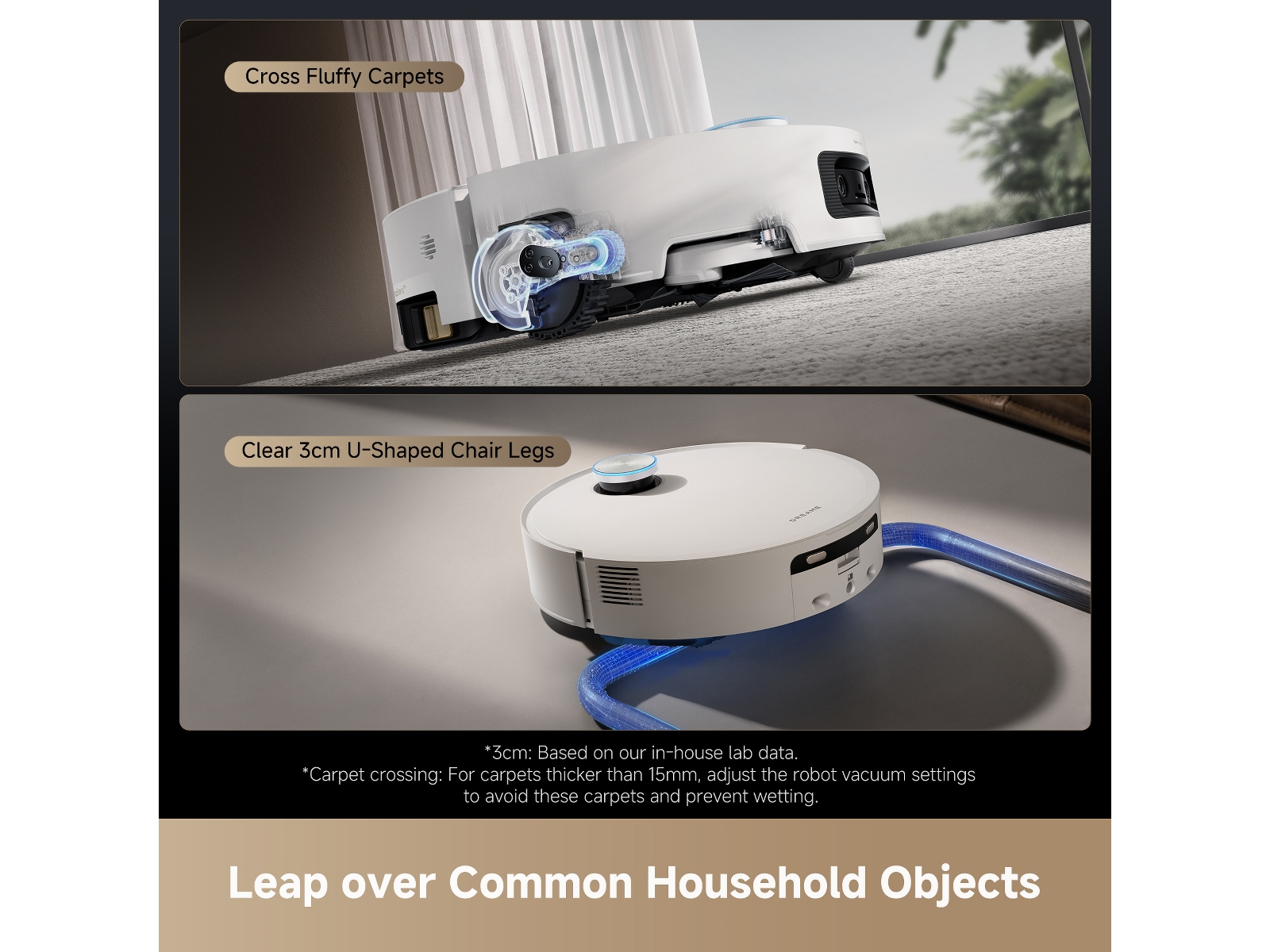 Dreame Aqua10 Ultra Track Complete Robotstøvsuger (hvit) Robotstøvsugere