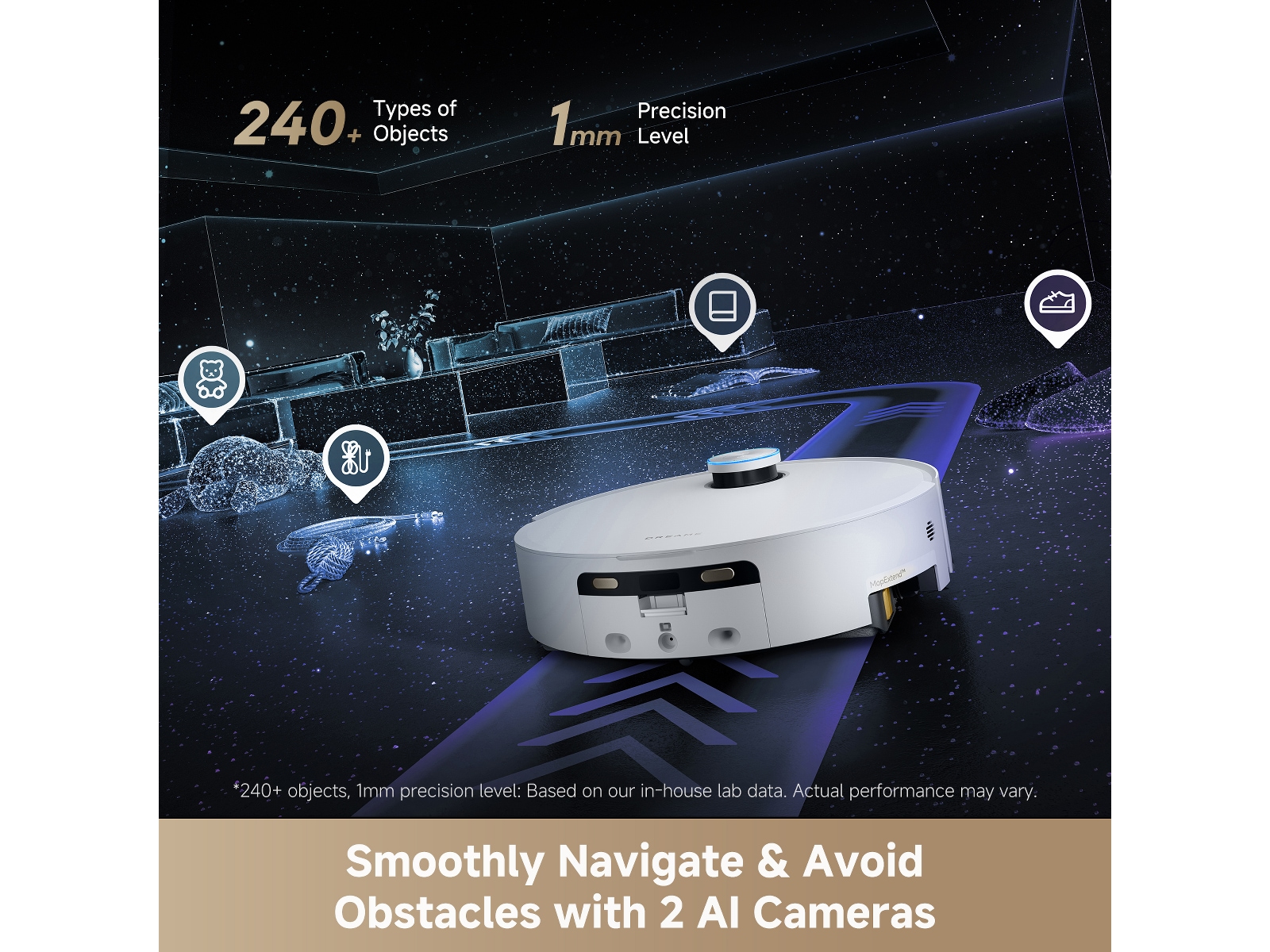 Dreame Aqua10 Ultra Track Complete Robotstøvsuger (hvit) Robotstøvsugere