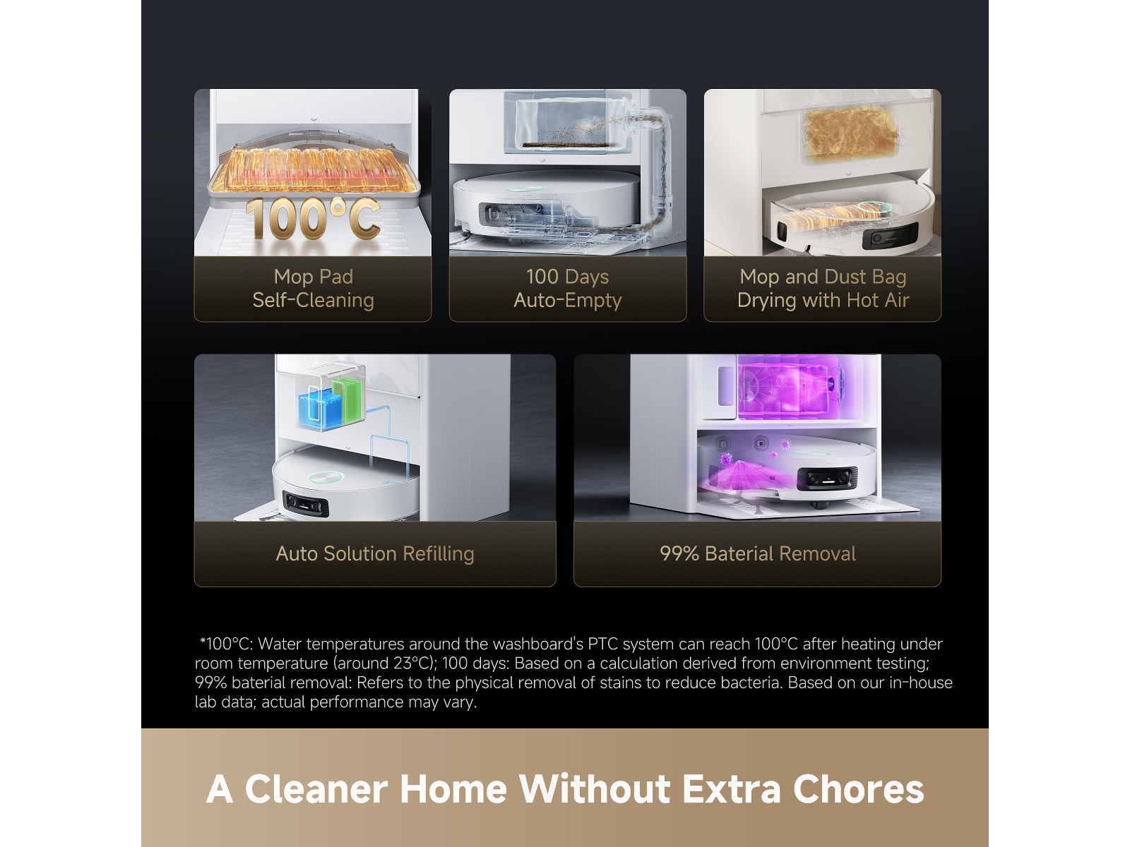 Dreame Aqua10 Ultra Track Complete Robotstøvsuger (hvit) Robotstøvsugere