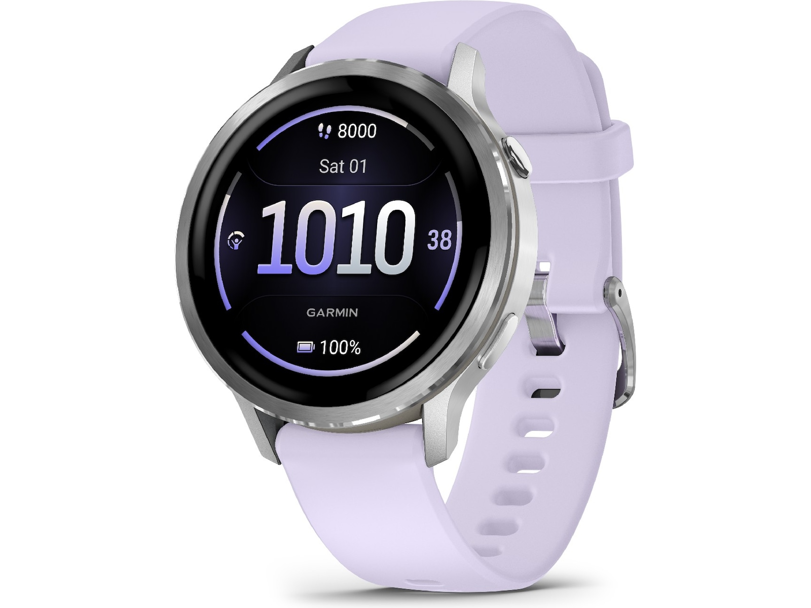 Garmin Venu 4 41mm GPS (silver/periwinkle) Smartklokker