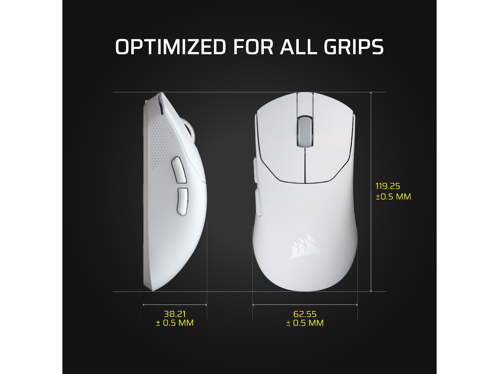 Corsair Sabre v2 Pro Ultralight Trådløs Gaming Mus (hvit) Gamingmus