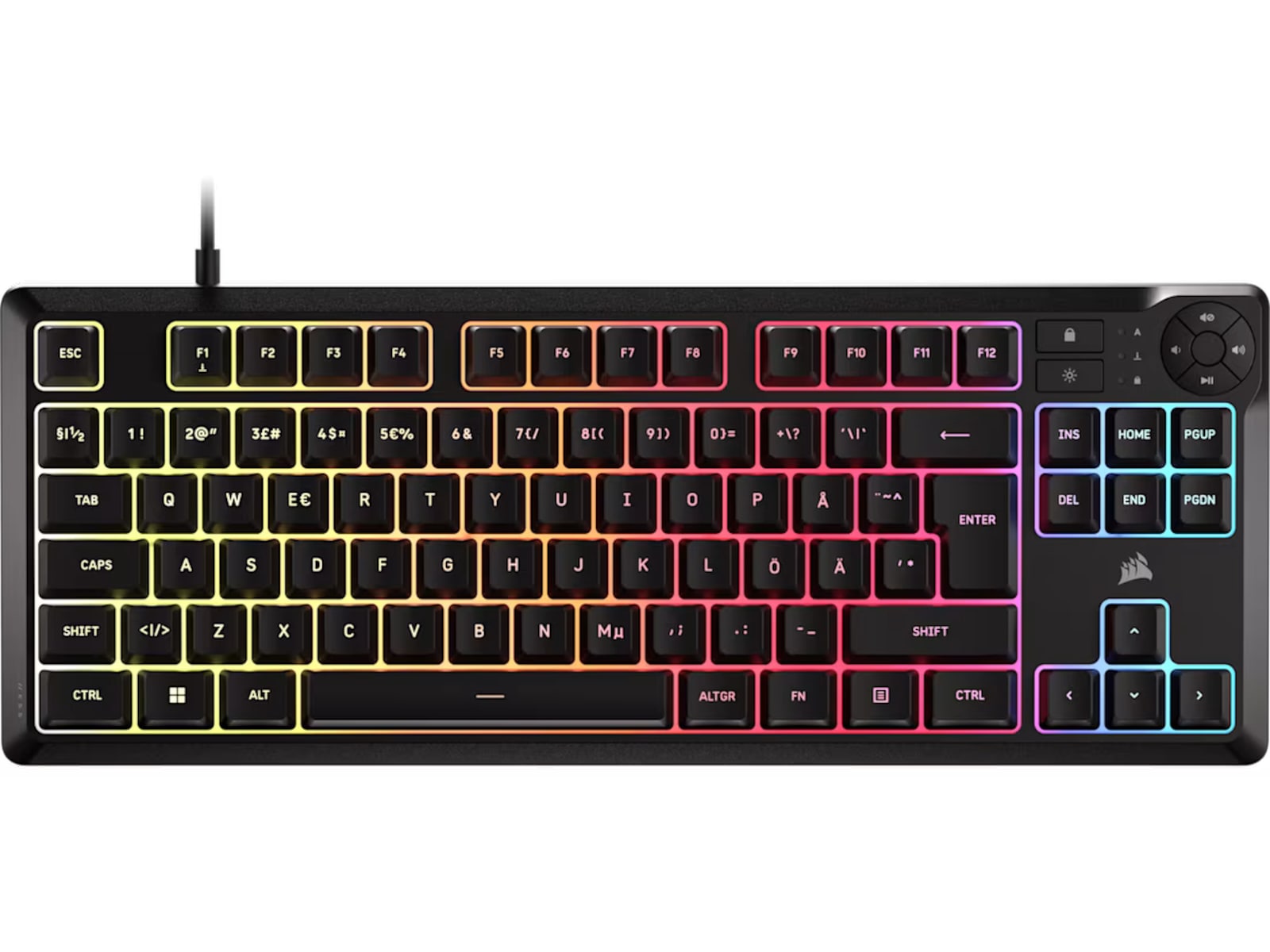Corsair K55 CORE TKL RGB Gamingtastatur (sort) Gamingtastatur