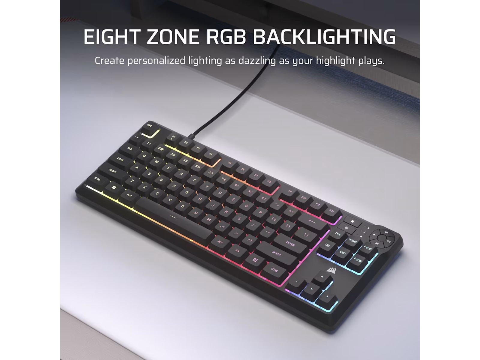 Corsair K55 CORE TKL RGB Gamingtastatur (sort) Gamingtastatur