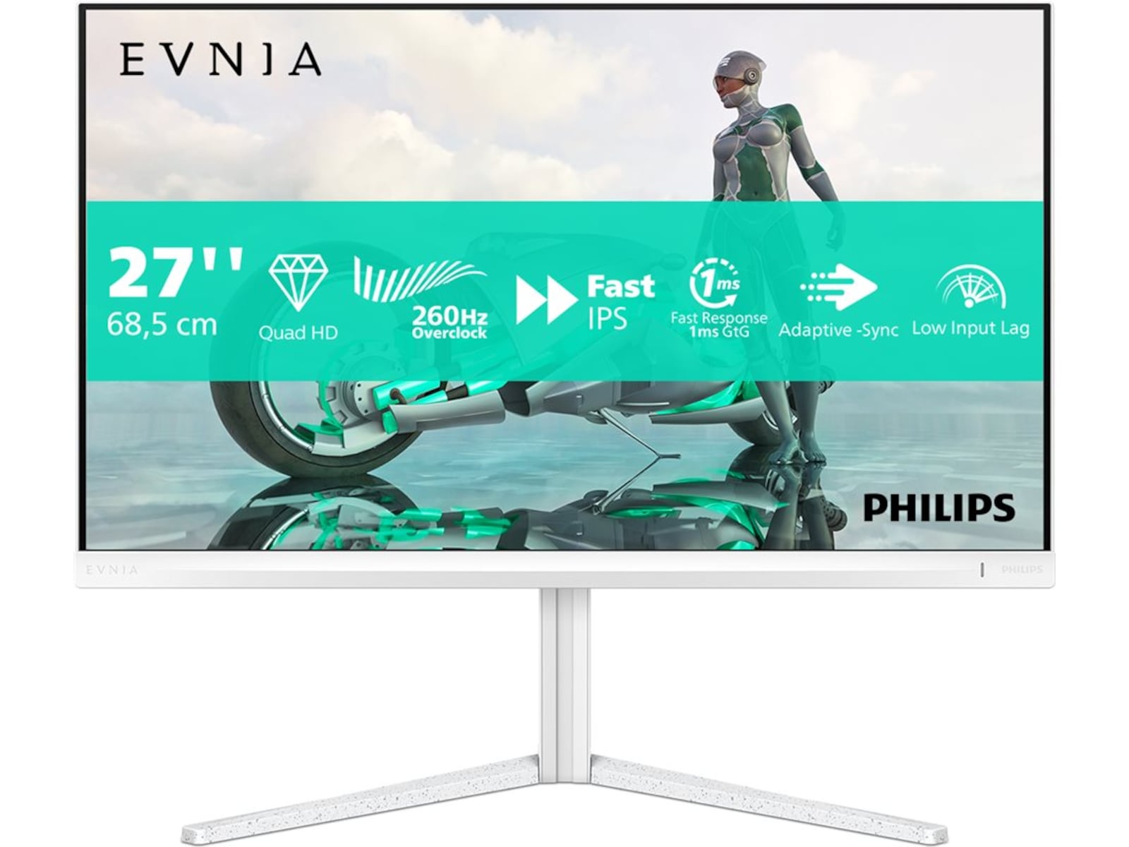 Philips 27" gamingskjerm 27M2N3501PA/00 2560x1440 IPS, 260hz, 1ms, 1000:1, HDR, 2xHDMI/DP
