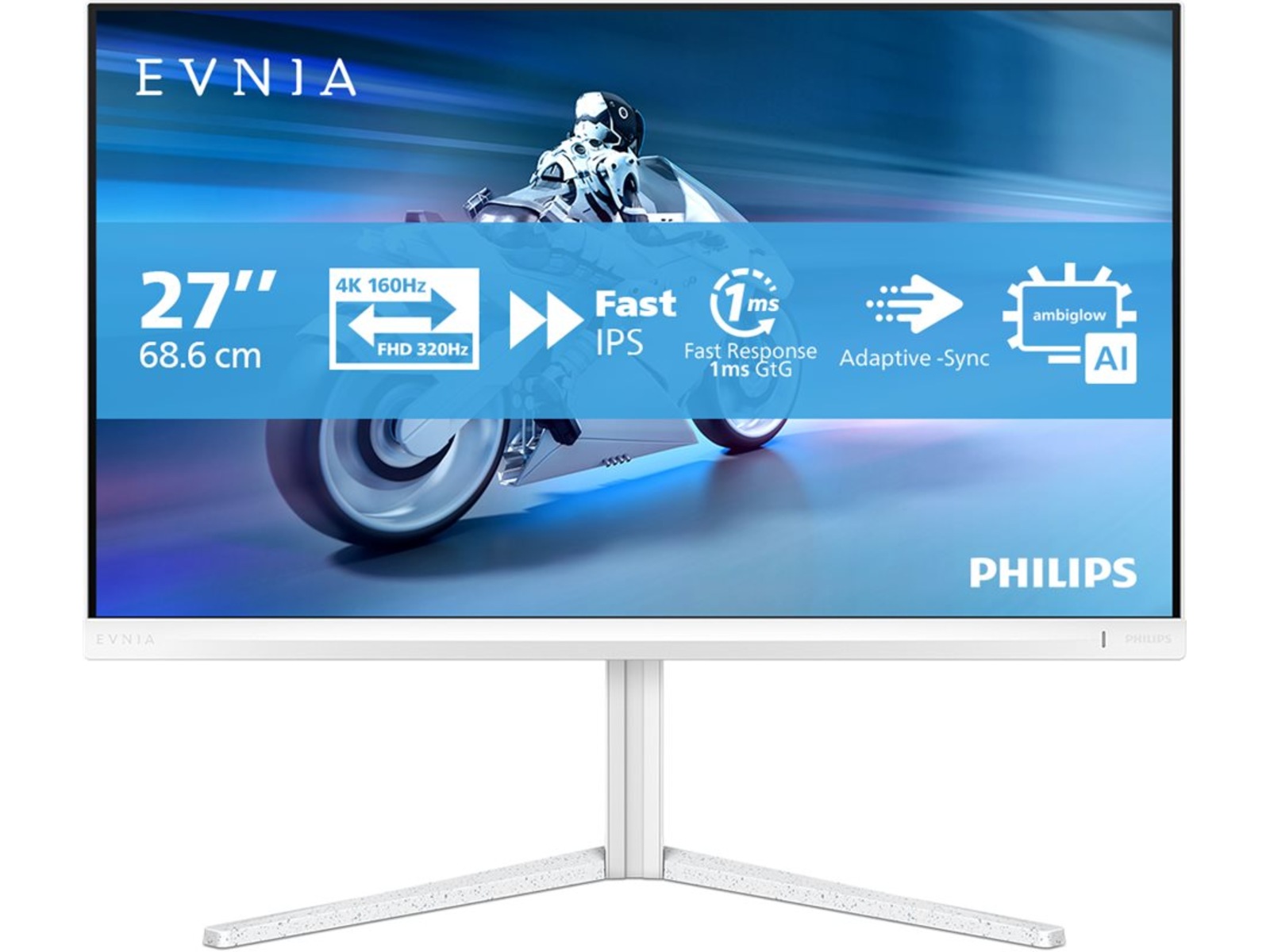 Philips 27" 4K gamingskjerm 27M2N5901A/00 3840x2160 IPS, 160/320hz, 1ms, 1000:1, HDR400, 2xHDMI/DP/USB-C